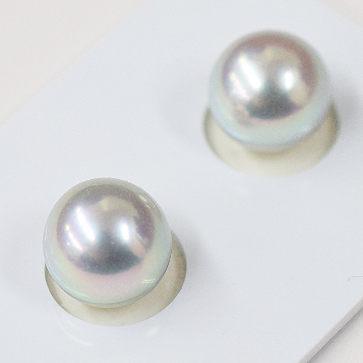 AAA rank Madama rank 9mm 9.5 mm Natural 1pair 2pc Real Akoya Pearl studs Earring Japan Japanese Seawater reenspearl birthday loose あこや 真珠 日本