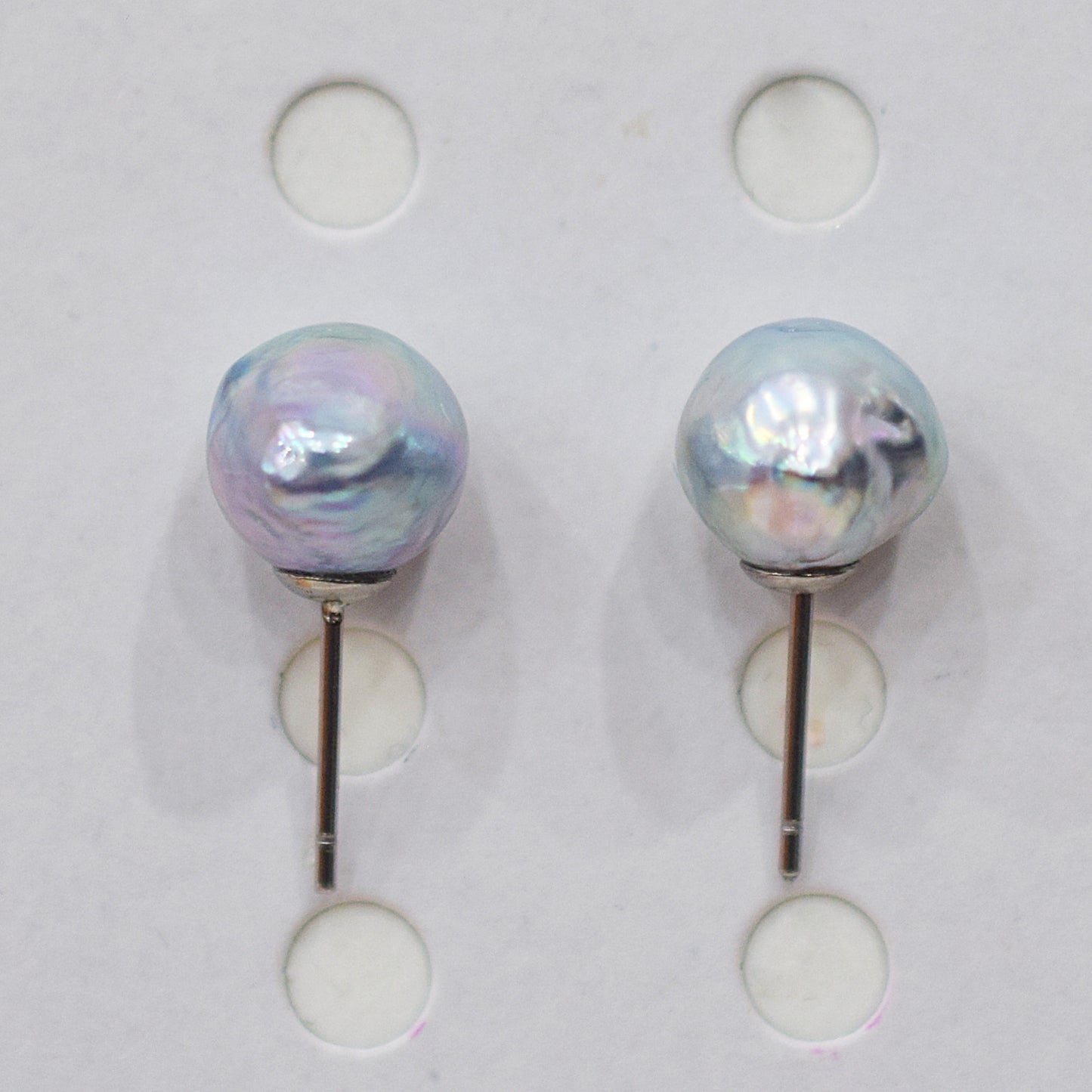 Limited to actual item Natural color akoya Baroque pearl 10mm - 10.5mm Surgical Stainless Steel Seawater Akoya Pearl Stud Earrings Japan