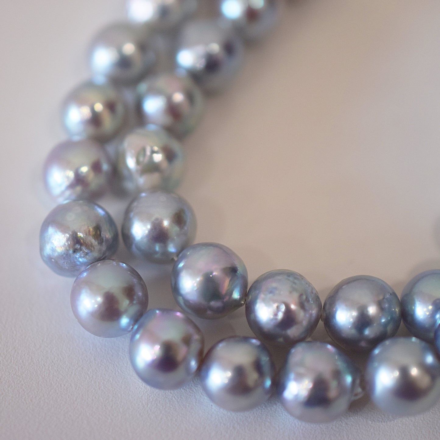Limited to actual item Necklace Natural color Baroque 8mm - 9.5mm Real Akoya Pearl Japan 16.5inch 42cm starand Japanese choker reenspearl