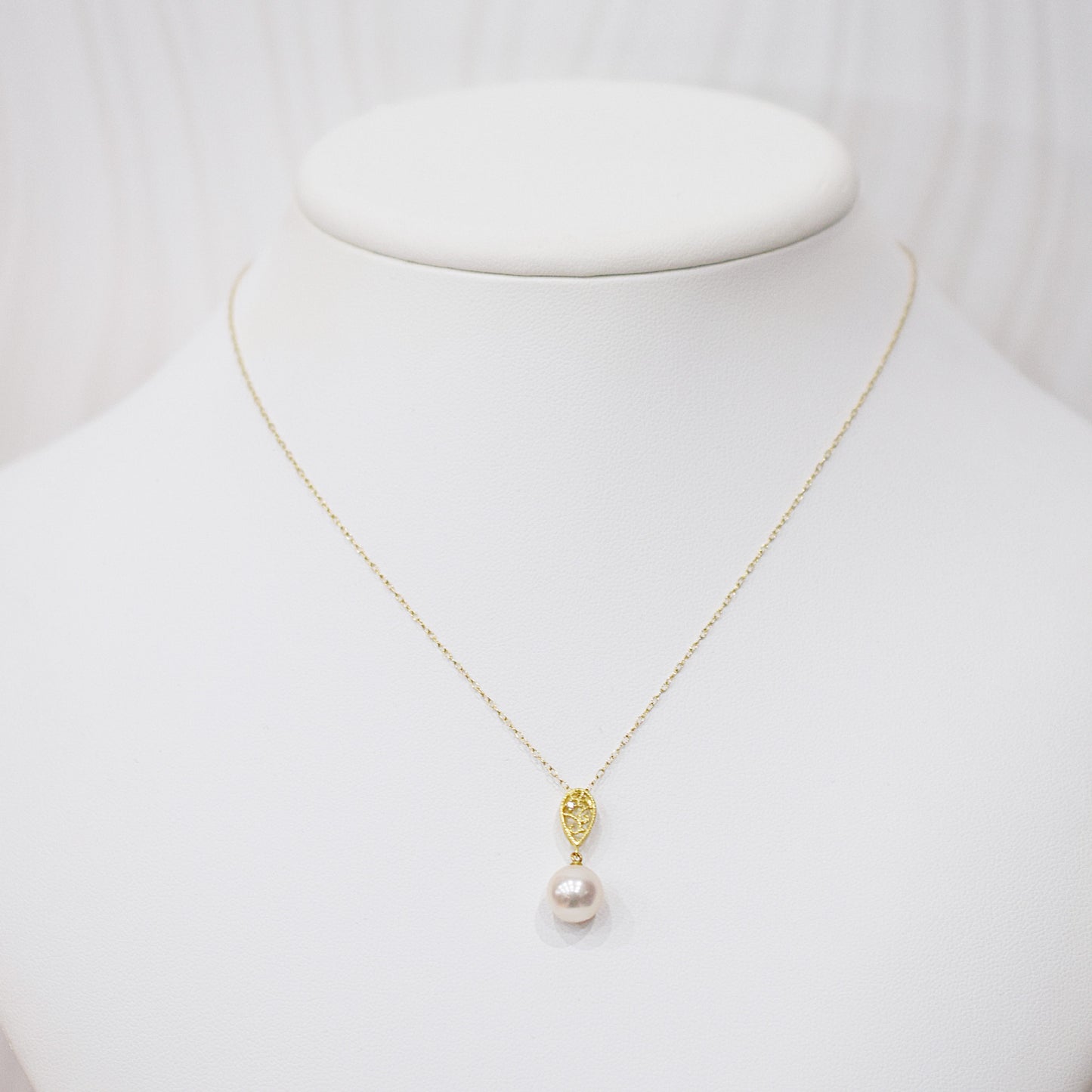 Hanadama rank White pink 8mm - 9.5mm Diamond 18K pendant necklace Akoya Pearl Real Japan Seawater pearl SIKC420 SIK00031