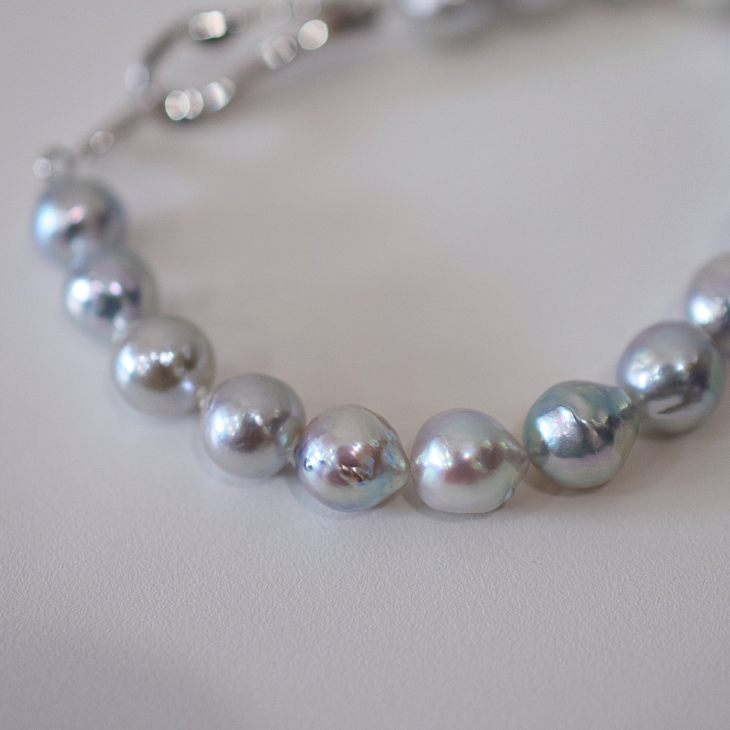 Limited to actual item 8mm - 9mm Natural color Baroque Akoya Pearl Bracelet 7.48inch Japan AkoyaPearl SV925 Wedding Japanese Seawater
