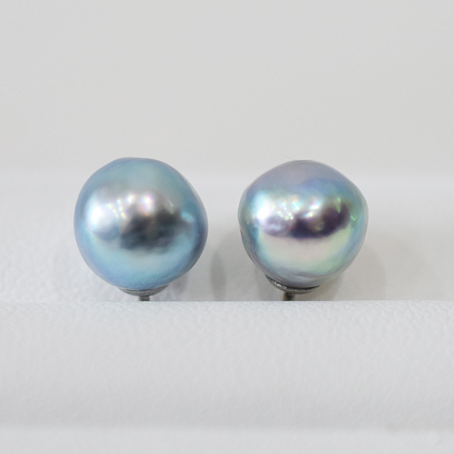 Limited to actual item Natural color akoya Baroque pearl 10mm - 10.5mm Surgical Stainless Steel Seawater Akoya Pearl Stud Earrings Japan