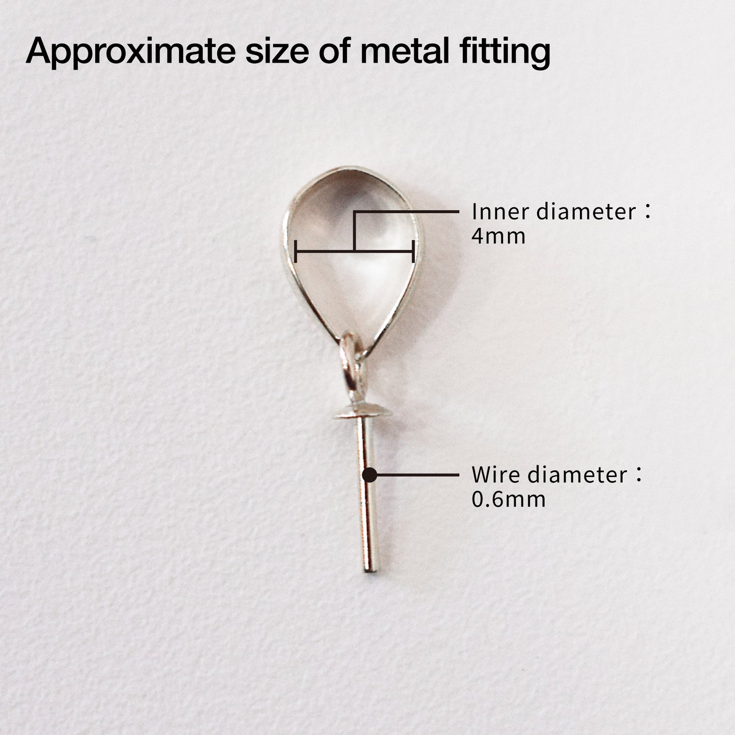 Only metal fittings K18WG Pendant top M size