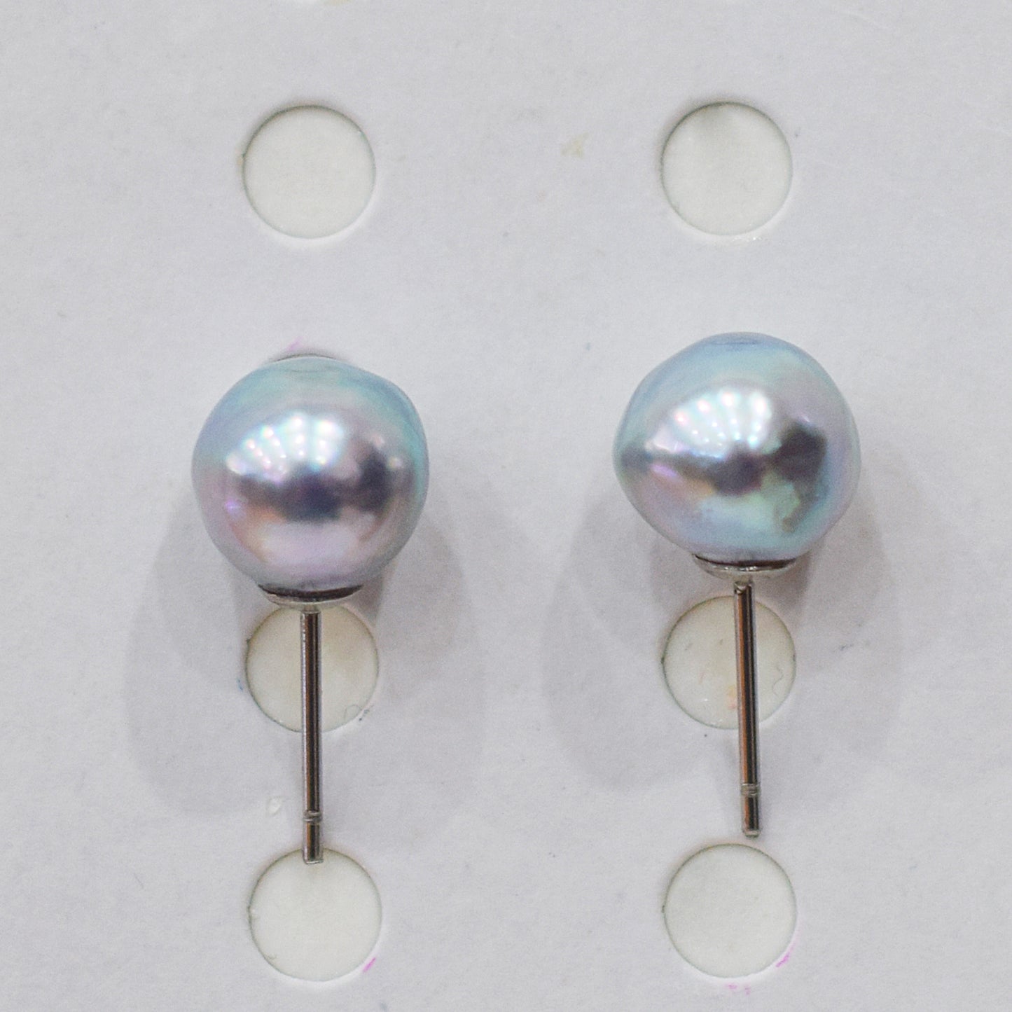 Limited to actual item Natural color akoya Baroque pearl 10mm - 10.5mm Surgical Stainless Steel Seawater Akoya Pearl Stud Earrings Japan