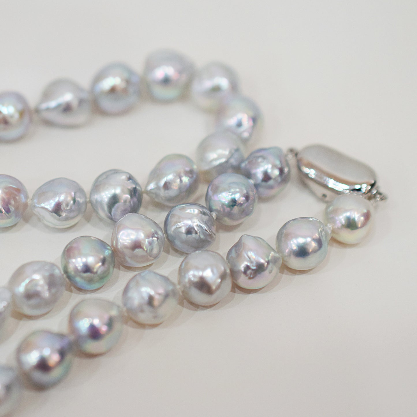 Limited to actual item Necklace Natural color Baroque 9mm - 10mm Akoya Pearl Japan 20.2inch starand choker