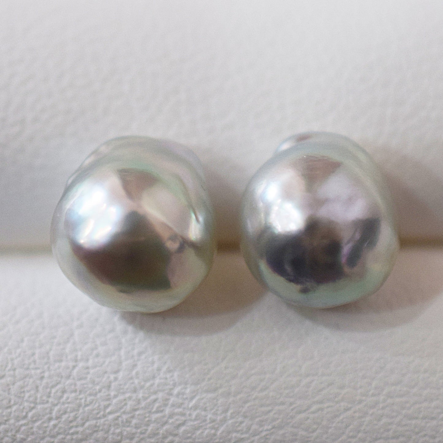 <SALE> Limited to actual item Natural color akoya Baroque pearl 8mm - 9mm 14KGF Gold Filled Akoya Pearl Stud Earrings Japan Japanese Seawater reenspearl
