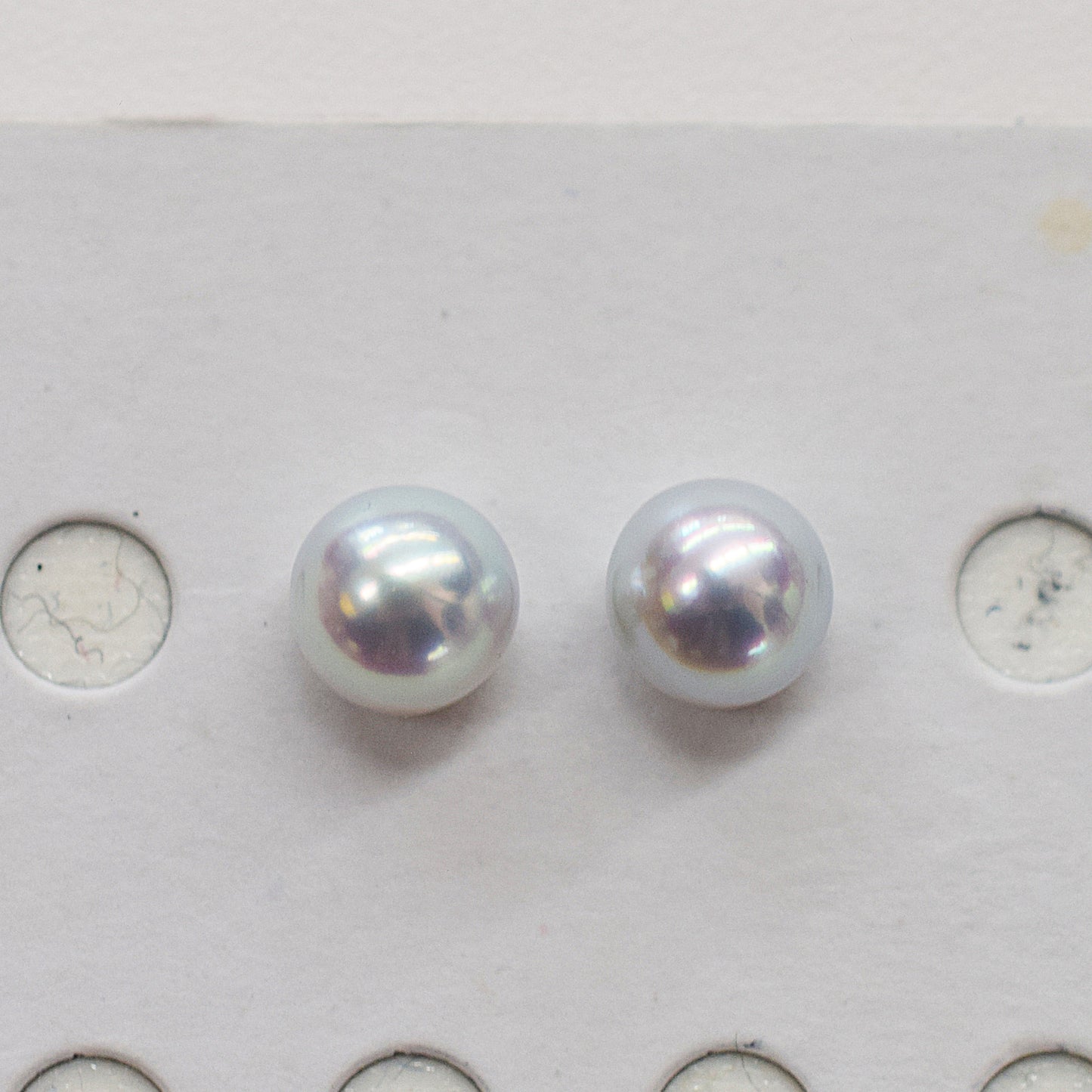 AAA rank 6.5mm - 7mm Natural 1pair 2pc Real Akoya Pearl studs Earring Japan Japanese Seawater reenspearl birthday loose