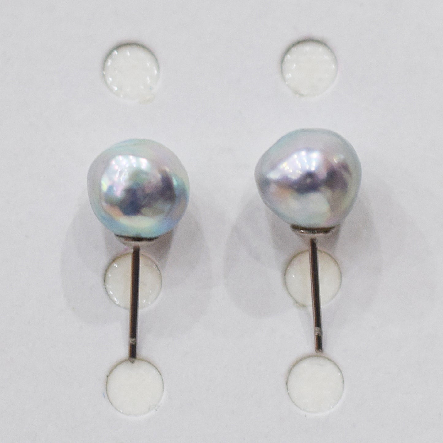 Limited to actual item Natural color akoya Baroque pearl 10.5mm - 11mm Surgical Stainless Steel Seawater Akoya Pearl Stud Earrings Japan