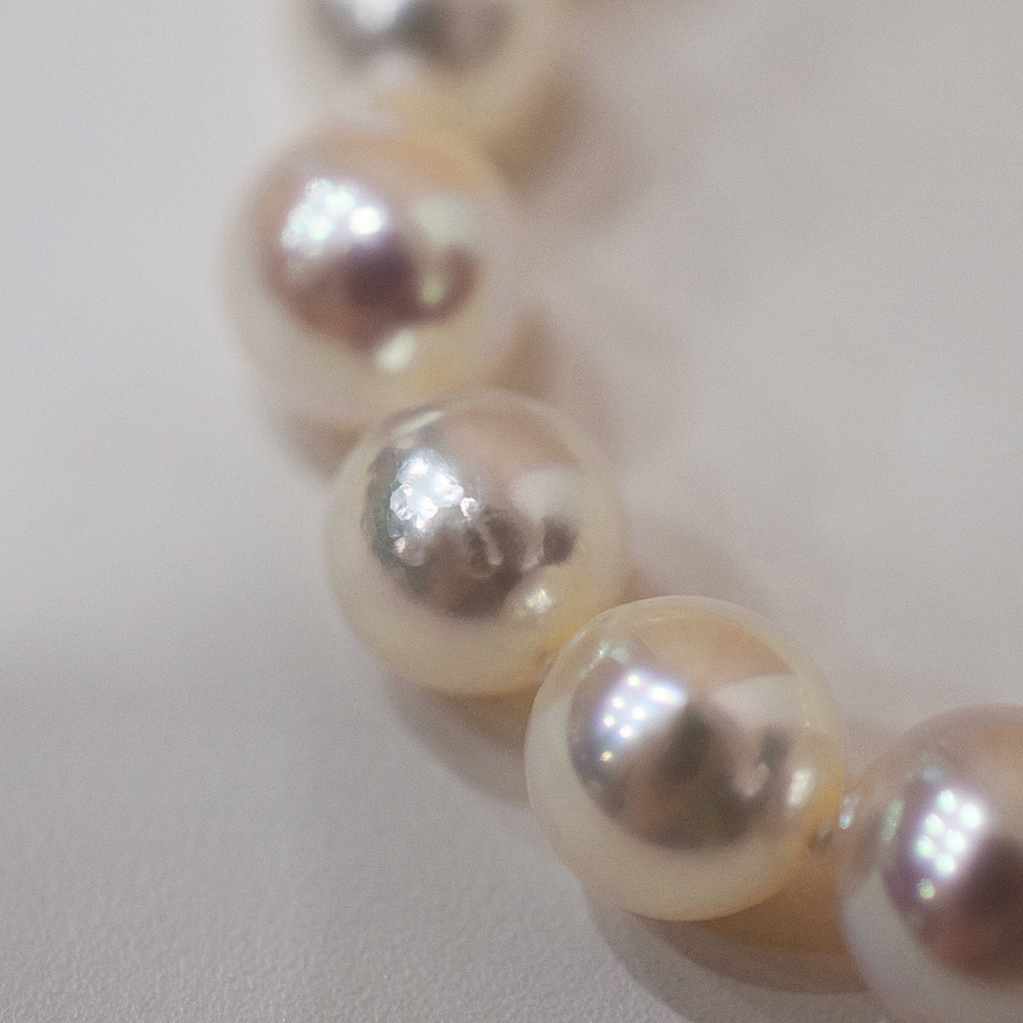 <SALE> Limited to actual item 9mm - 9.5mm White pink Semi - round SV925 19.5cm 7.67inch Akoya Pearl Bracelet From Japan AkoyaPearl Japanese
