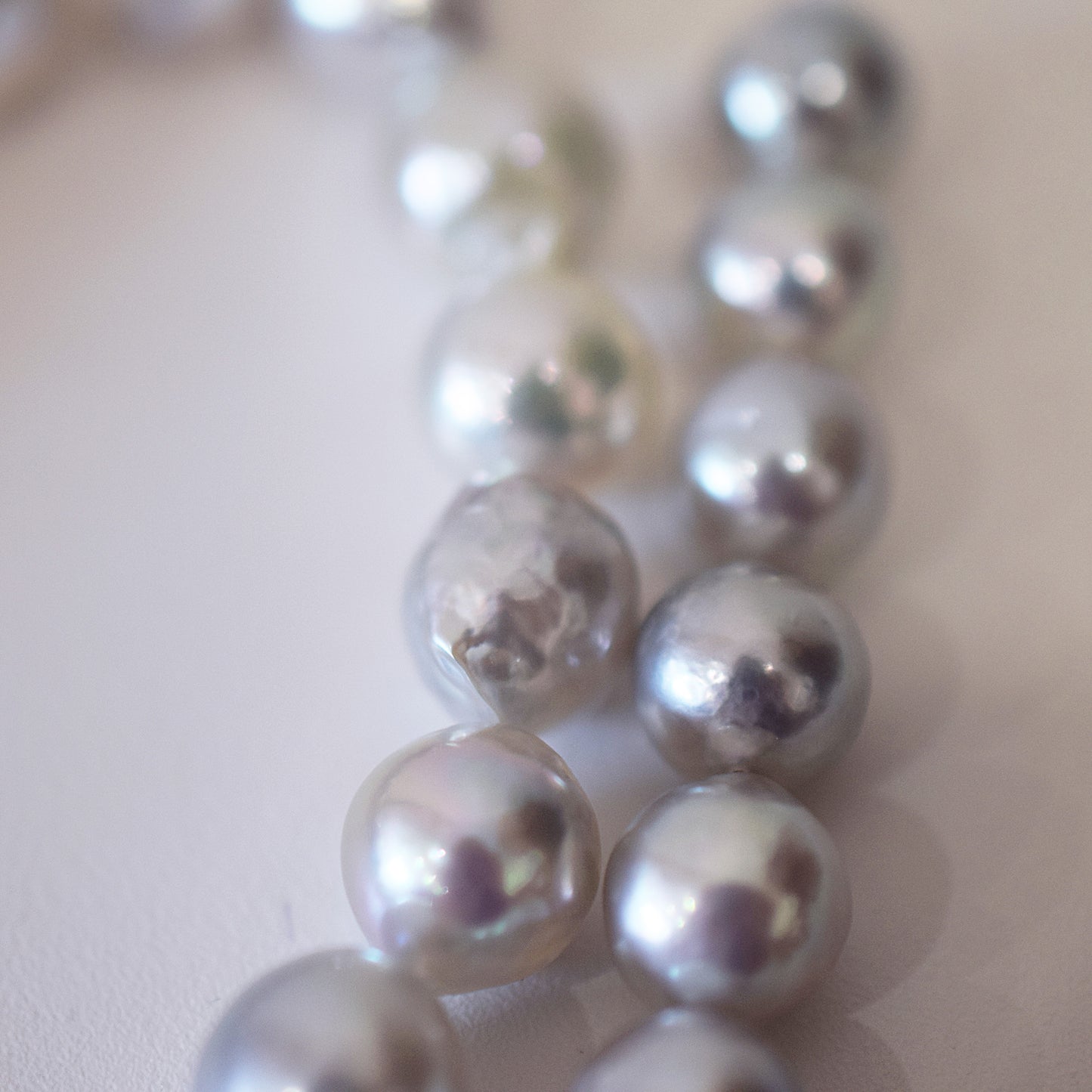 Limited to actual item Necklace Natural color Baroque 8mm - 9.5mm Real Akoya Pearl Japan 16.5inch 42cm starand Japanese choker reenspearl