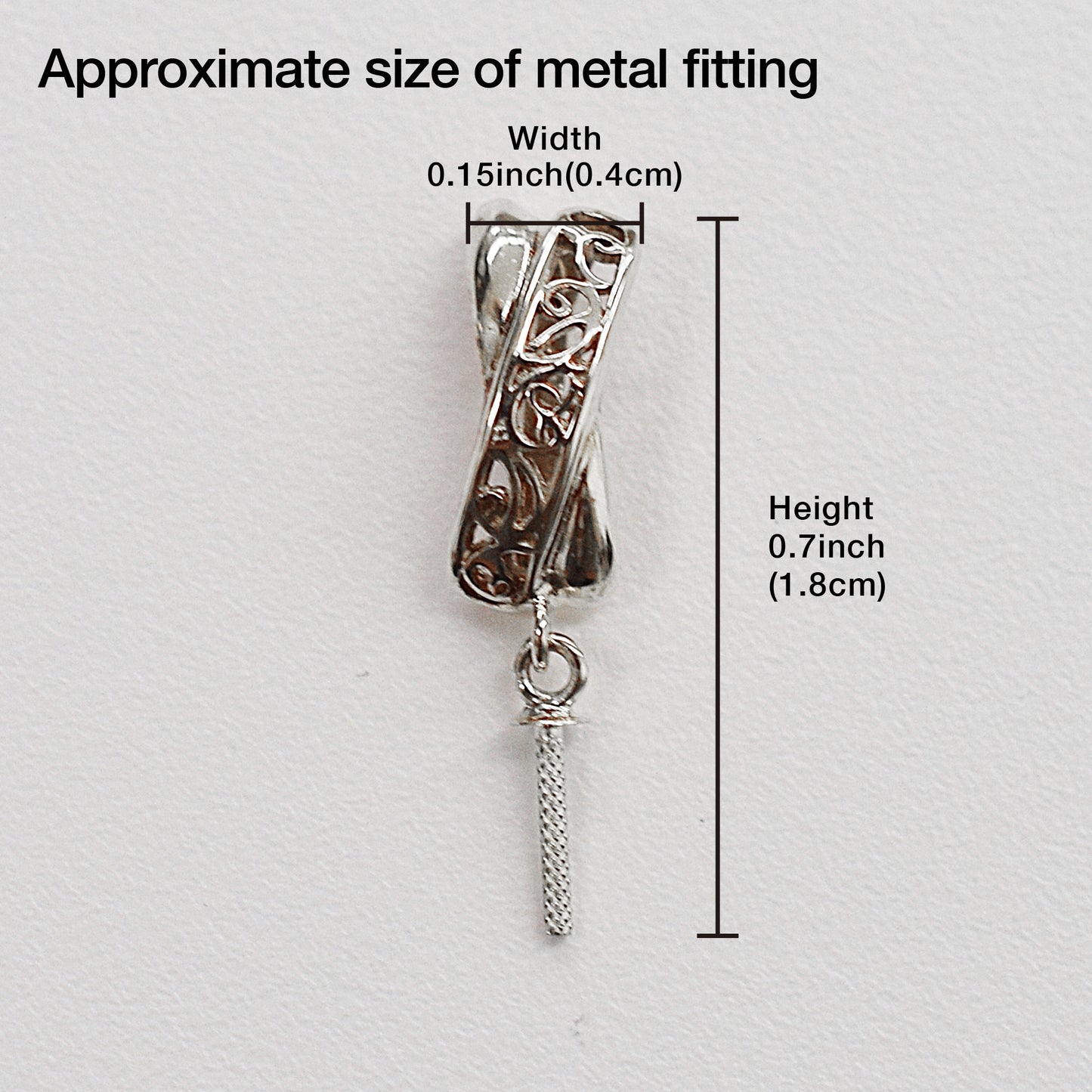 Only metal fittings K14WG Pendant top RP0008
