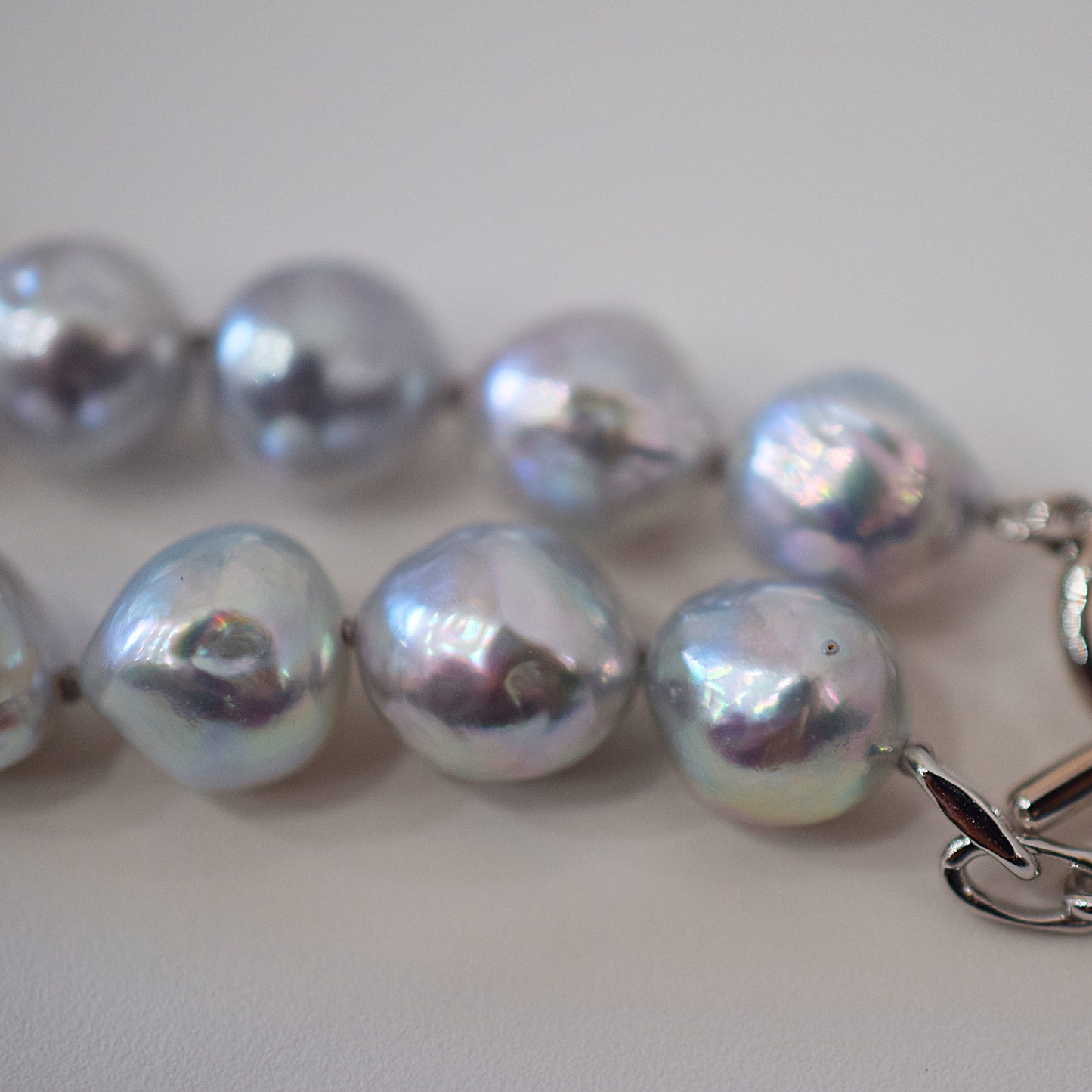 Limited to actual item Necklace Natural color Baroque 9mm - 10mm Real Akoya Pearl From Japan 17.5inch starand choker Japanese akoyapearl