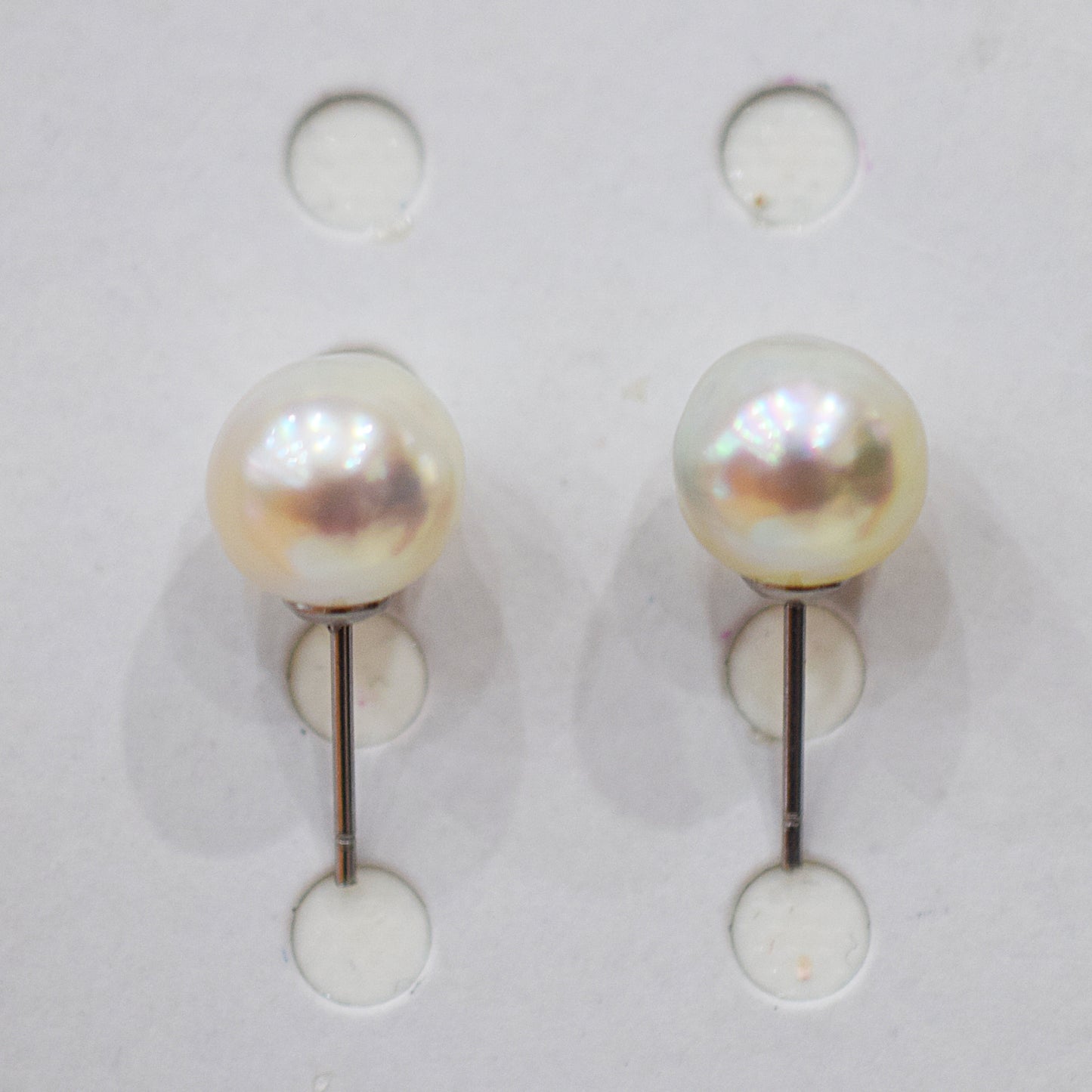 Limited to actual item Natural color akoya Baroque pearl 11mm - 11.5mm Surgical Stainless Steel Seawater Akoya Pearl Stud Earrings Japan
