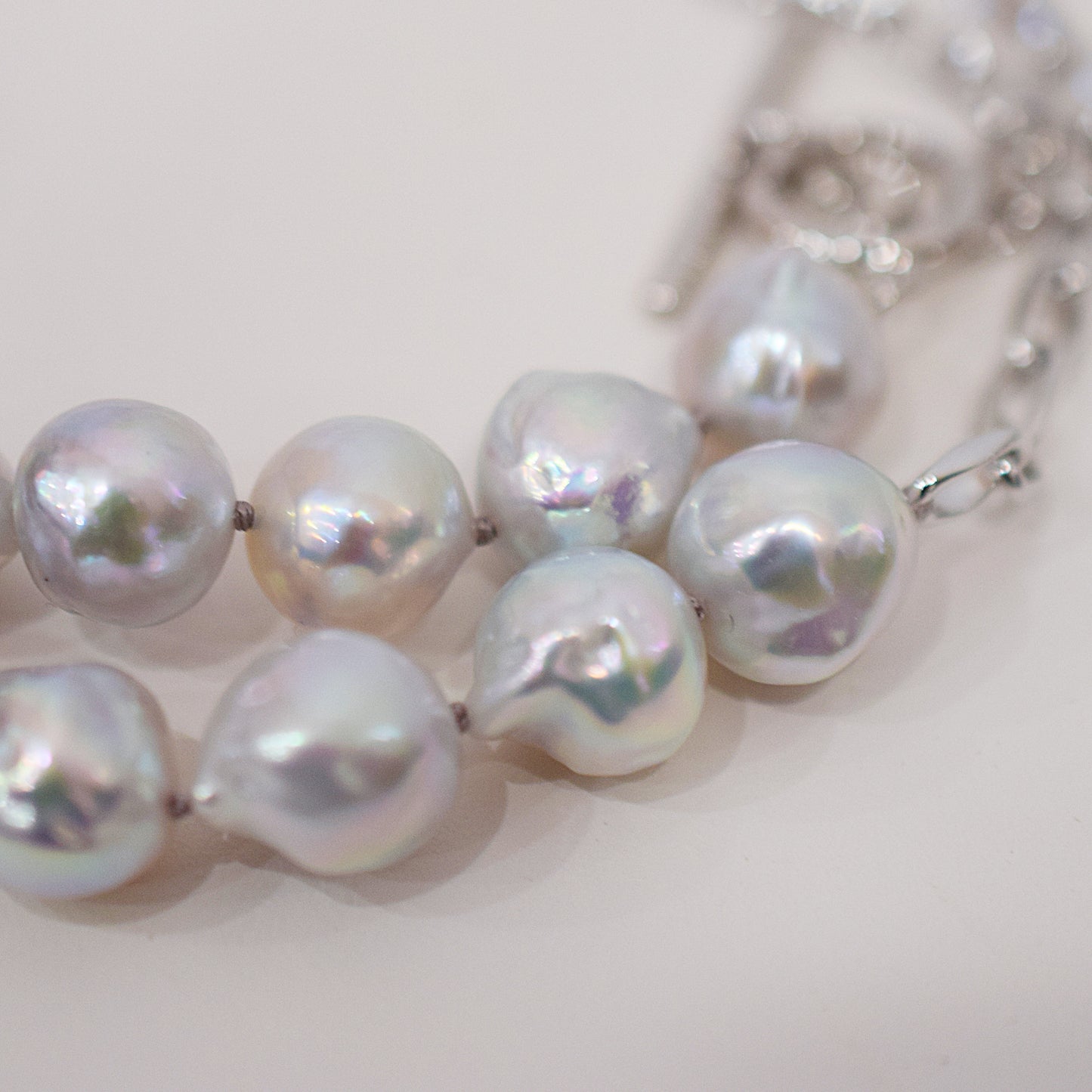 Limited to actual item Necklace Natural color Baroque 9mm - 10mm Real Akoya Pearl From Japan 17.5inch starand choker Japanese akoyapearl