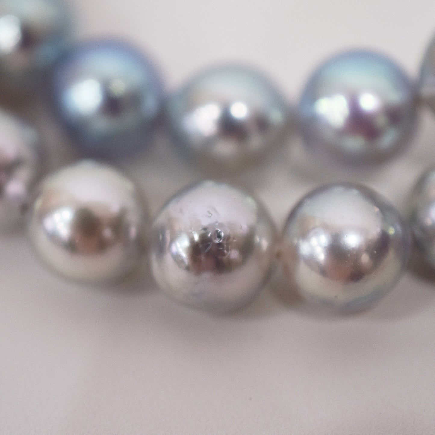 Limited to actual item Necklace Natural color Baroque 8mm - 9.5mm Real Akoya Pearl From Japan 16.5inch 42cm starand choker reenspearl