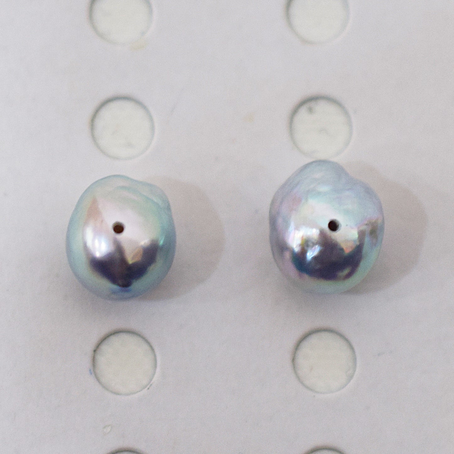 Limited to actual item Natural color akoya pearl Baroque pearl 9.5mm - 10mm 18K 14K Surgical Stainless Steel stud Earrings Japan akoyapearl