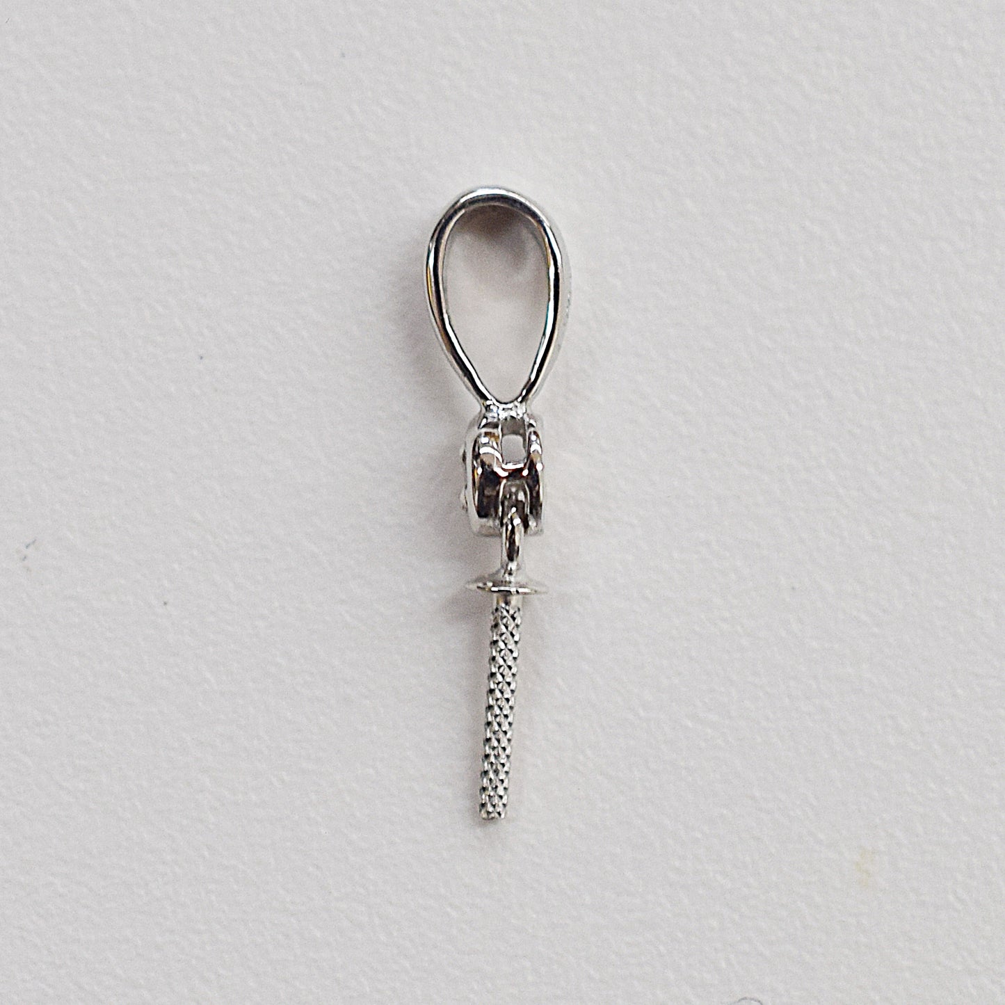 Only metal fittings 0.01ct K14WG Diamond Pendant top RP0007