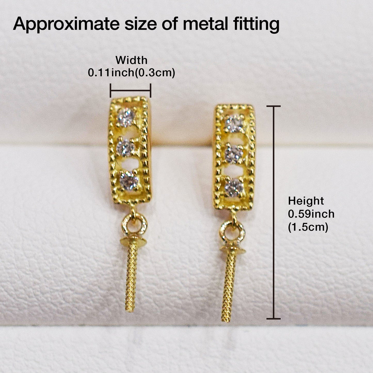 Only metal fittings K18YG stud earring Metal fitting Recommended for pearls 7mm - 9mm