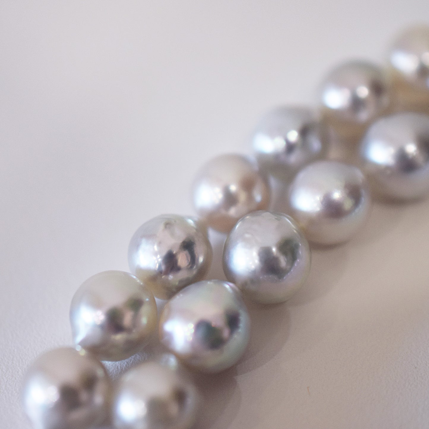Limited to actual item Necklace Natural color Baroque 8mm - 9.5mm Real Akoya Pearl Japan 16.5inch 42cm starand Japanese choker reenspearl