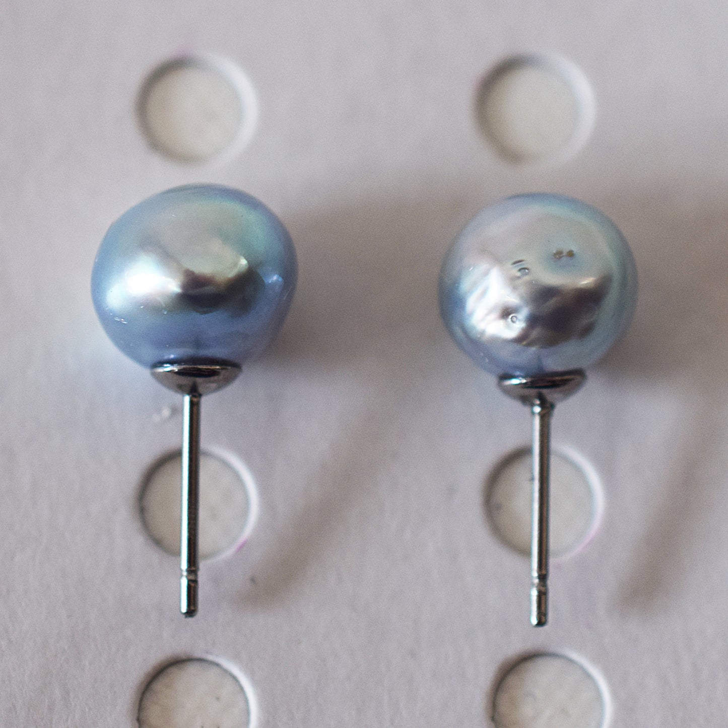 Limited to actual item Natural color akoya Baroque pearl 9.5mm - 10mm Surgical Stainless Steel Seawater Akoya Pearl Stud Earrings Japan