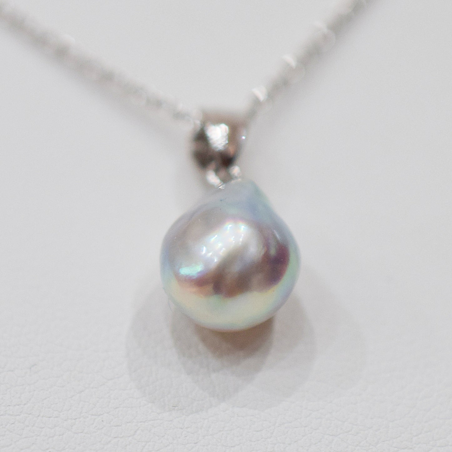 <SALE> Limited to actual item Pendant top Necklace Natural color Baroque 10.3mm Real Akoya Pearl Japan 17.7inch Japanese