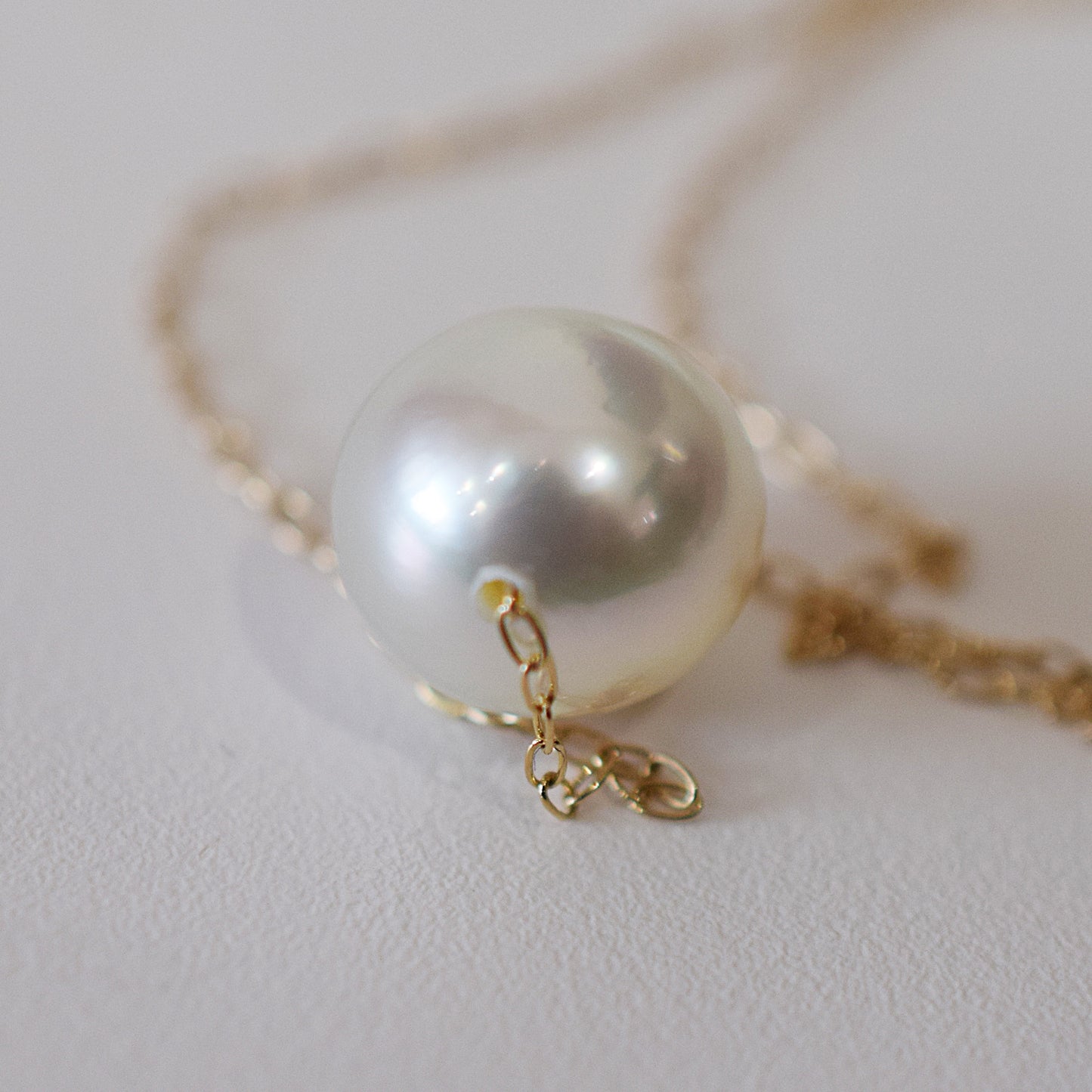 <SALE> Limited to actual item Natural color 9mm - 9.5mm Semi - Round K10YG necklace Seawater Real Akoya Pearl Japan