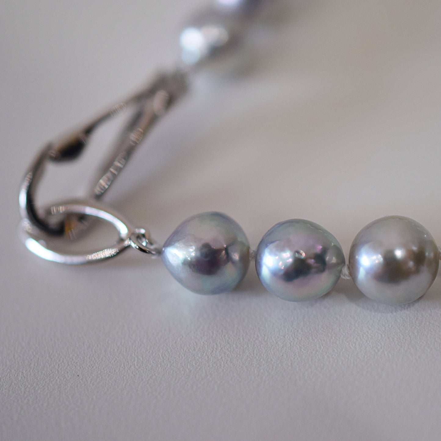 Limited to actual item 8mm - 9mm Natural color Baroque Akoya Pearl Bracelet 7.48inch Japan AkoyaPearl SV925 Wedding Japanese Seawater
