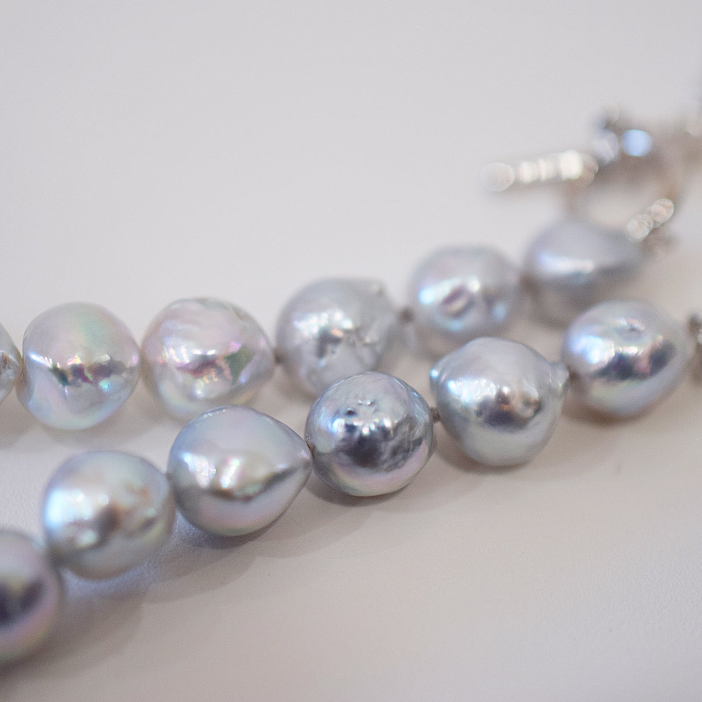 Limited to actual item Necklace Natural color Baroque 9mm - 10mm Real Akoya Pearl From Japan 17.5inch starand choker Japanese akoyapearl