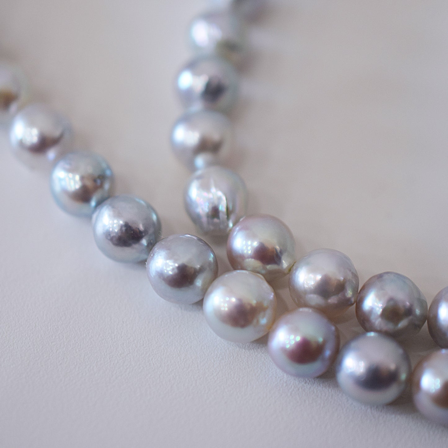 Limited to actual item Necklace Natural color Baroque 8mm - 9mm Akoya Pearl Japan 17.3inch starand choker