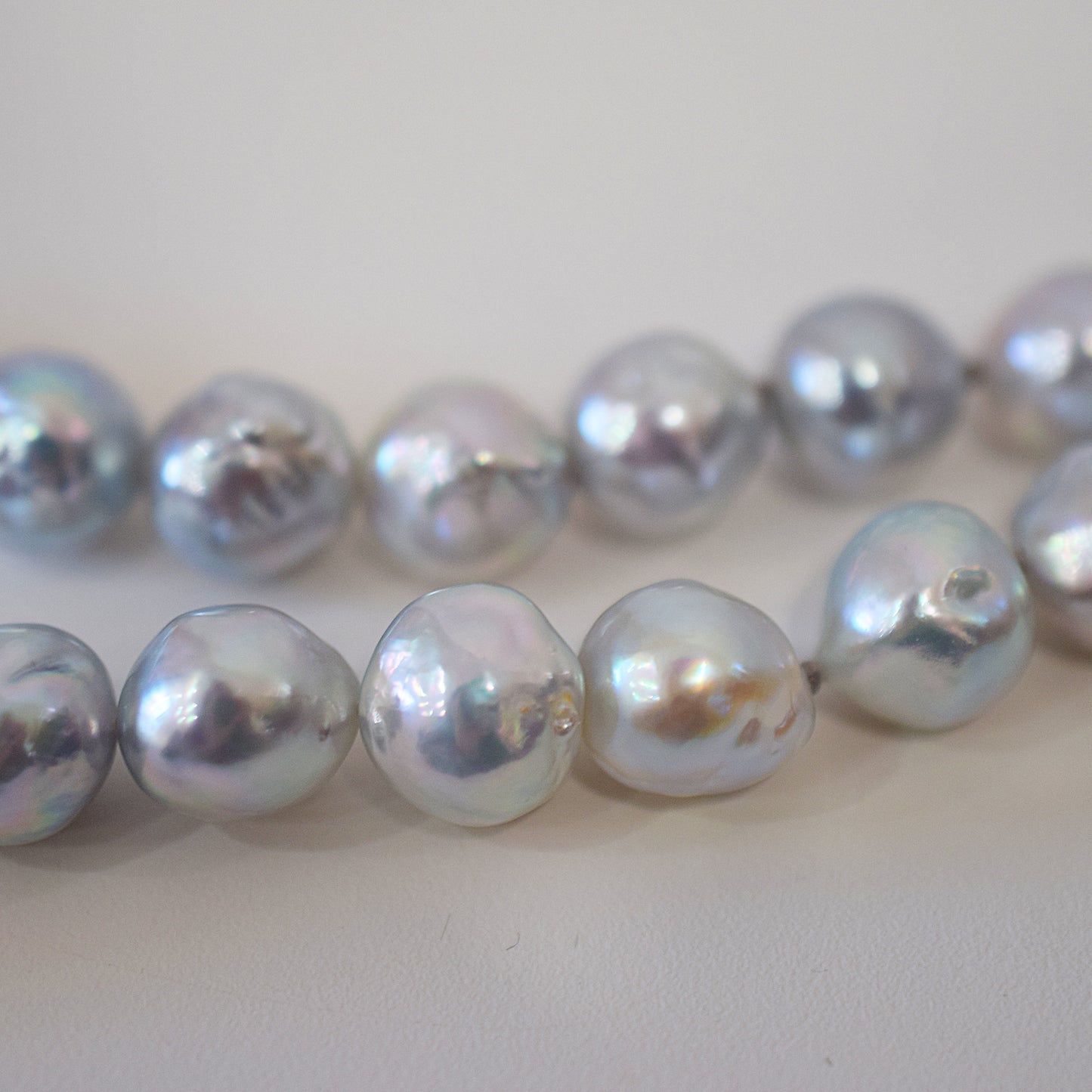 Limited to actual item Necklace Natural color Baroque 9mm - 10mm Real Akoya Pearl From Japan 17.5inch starand choker Japanese akoyapearl