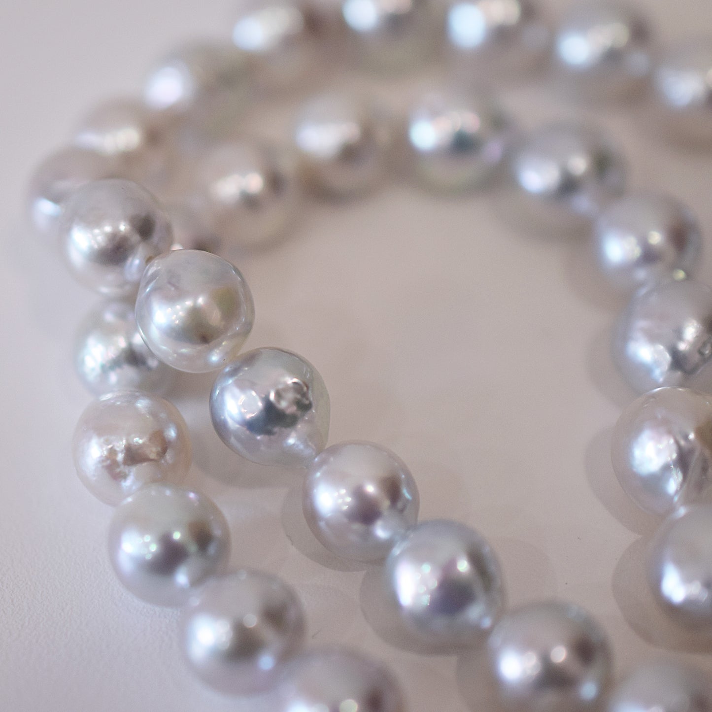 Limited to actual item Necklace Natural color Baroque 8mm - 9.5mm Real Akoya Pearl Japan 16.5inch 42cm starand Japanese choker reenspearl