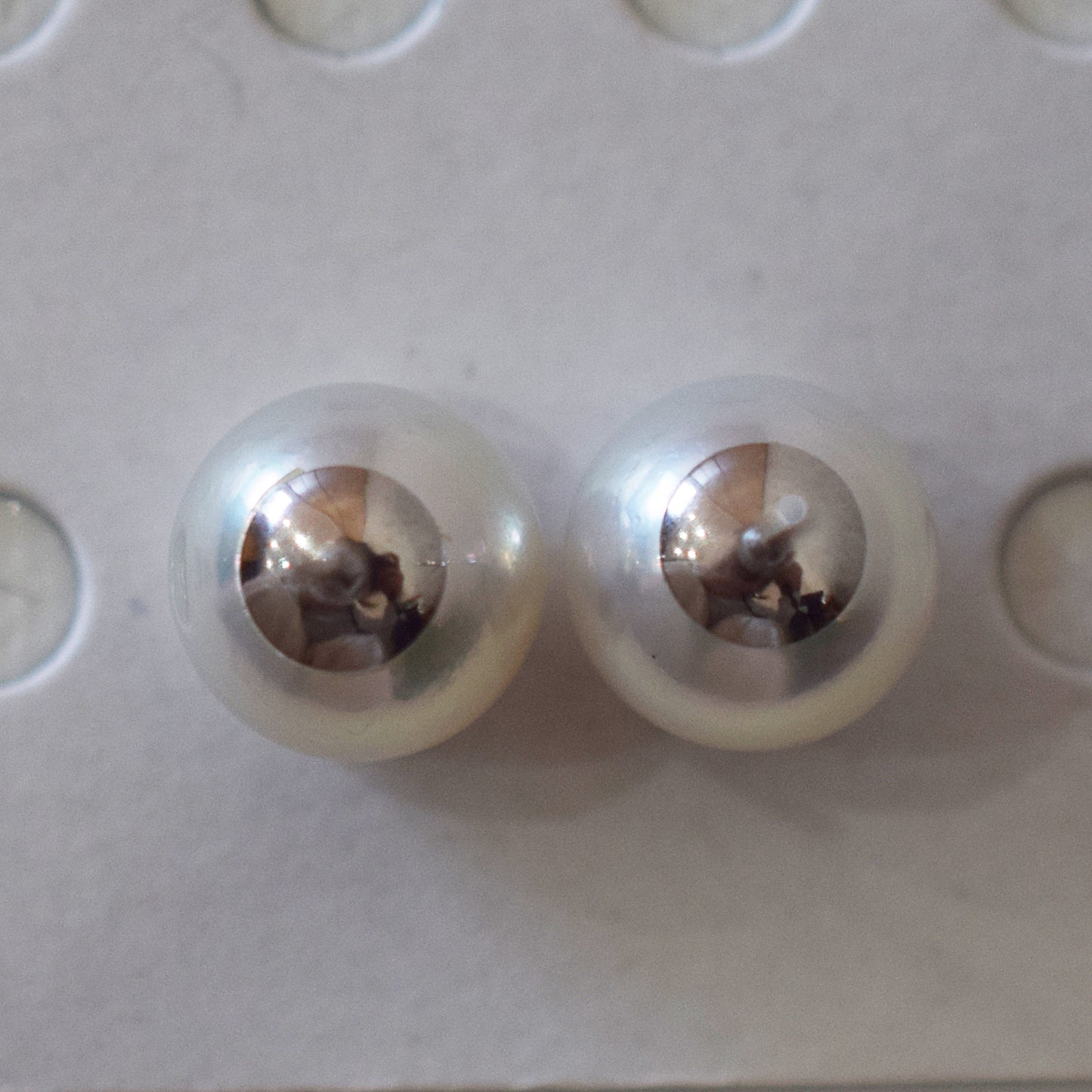Actual product Whitepink 9mm - 9.5mm Seawater Akoya Pearl Stud Earring K14WG From Japan Japanese Seawater reenspearl