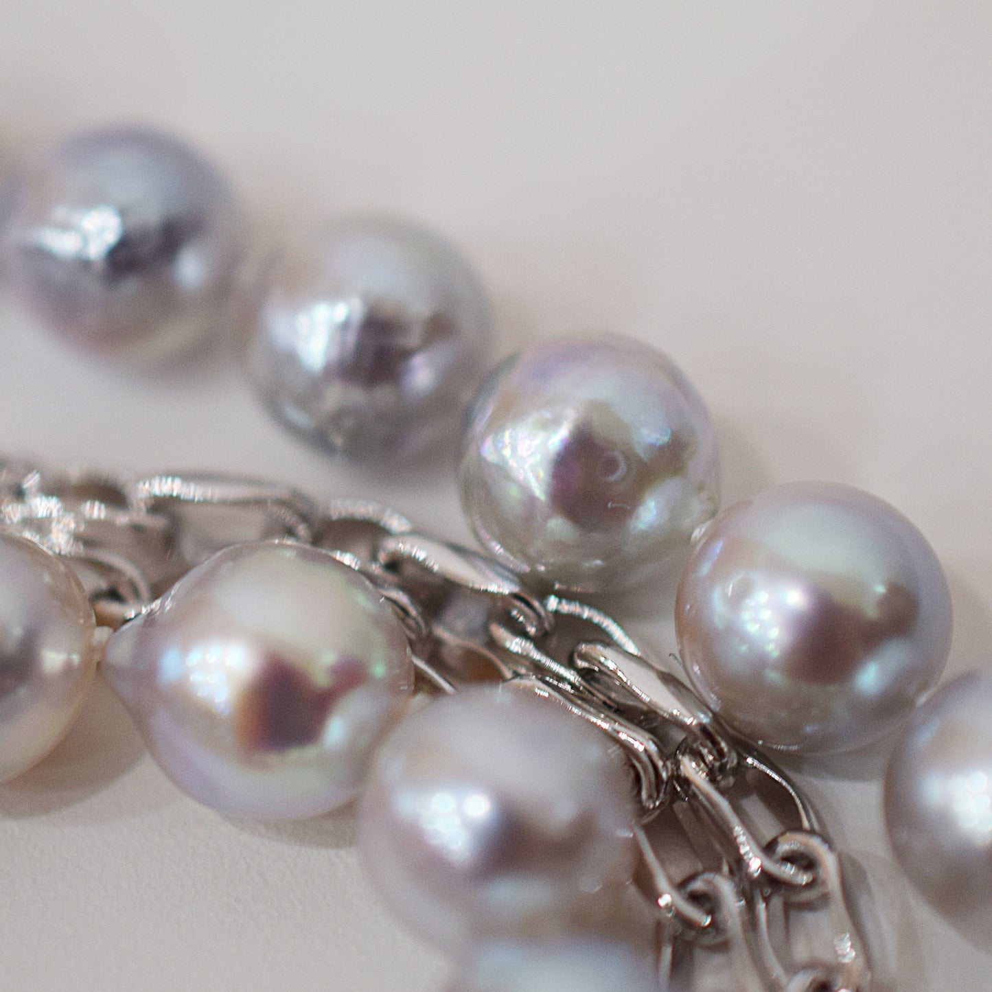 Limited to actual item Necklace Natural color Baroque 8 - 9mm Akoya Pearl Japan 16.5inch starand choker SV925