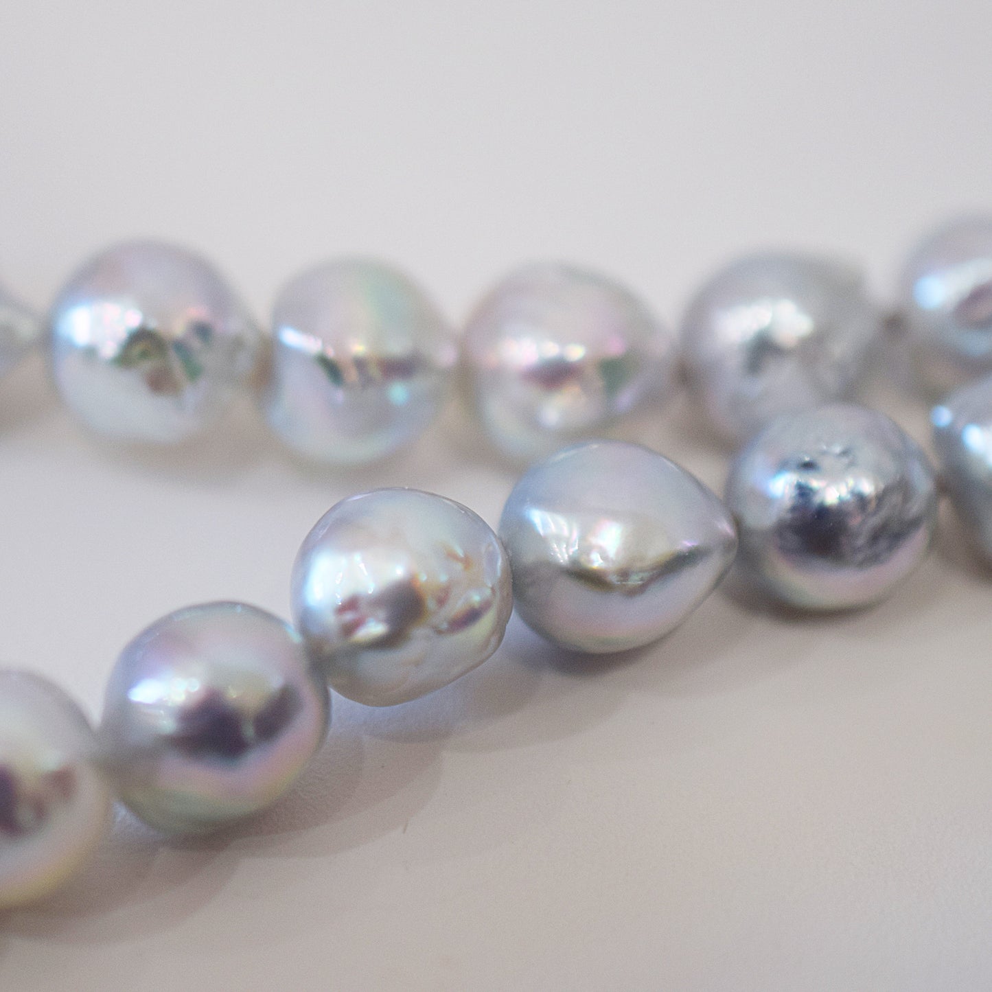 Limited to actual item Necklace Natural color Baroque 9mm - 10mm Real Akoya Pearl From Japan 17.5inch starand choker Japanese akoyapearl