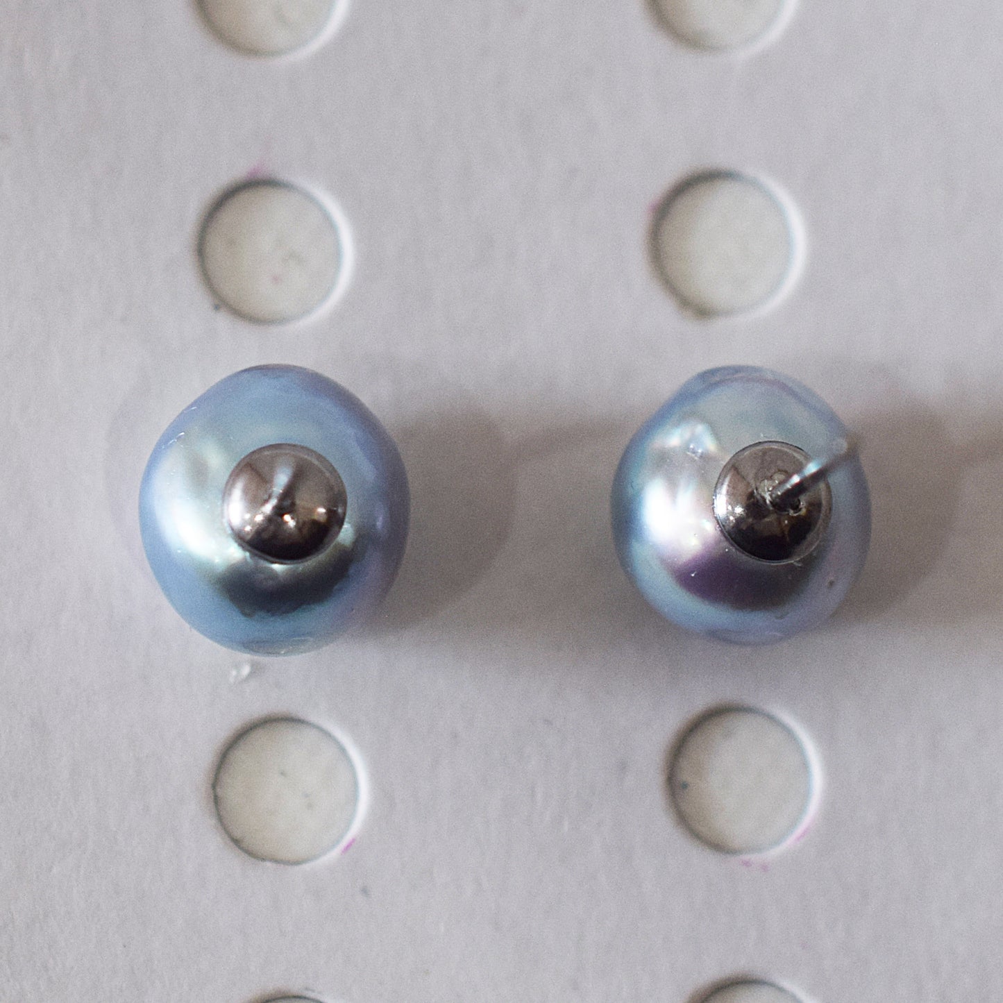 Limited to actual item Natural color akoya Baroque pearl 9.5mm - 10mm Surgical Stainless Steel Seawater Akoya Pearl Stud Earrings Japan