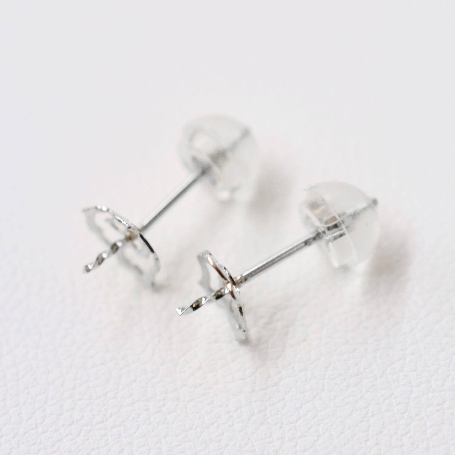 Only metal fittings K14WG stud earring Metal fitting Recommended for pearls 5mm - 8mm