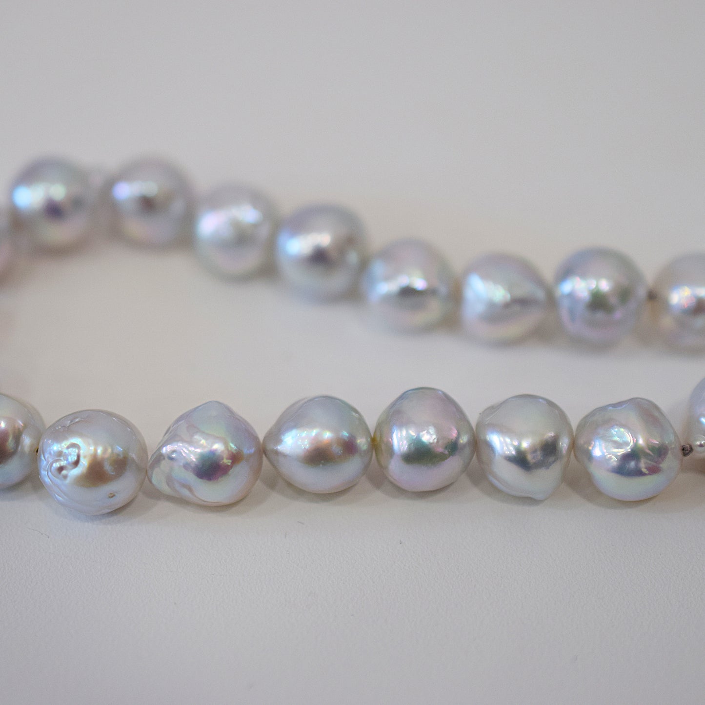 Limited to actual item Necklace Natural color Baroque 9mm - 10mm Real Akoya Pearl From Japan 17.5inch starand choker Japanese akoyapearl