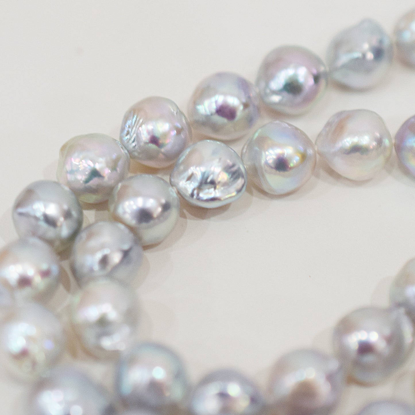 Limited to actual item Necklace Natural color Baroque 9mm - 10mm Akoya Pearl Japan 20.2inch starand choker