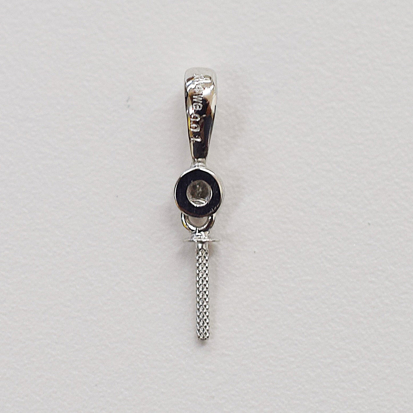 Only metal fittings 0.01ct K14WG Diamond Pendant top RP0007