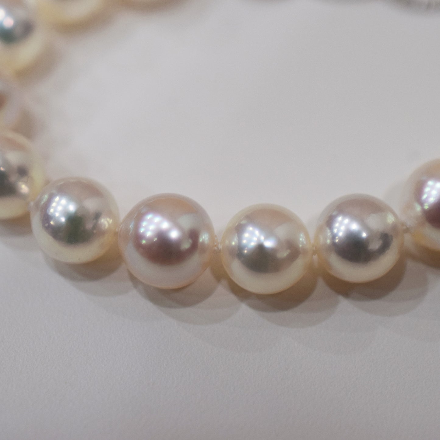 <SALE> Limited to actual item 9mm - 9.5mm White pink Semi - round SV925 19.5cm 7.67inch Akoya Pearl Bracelet From Japan AkoyaPearl Japanese