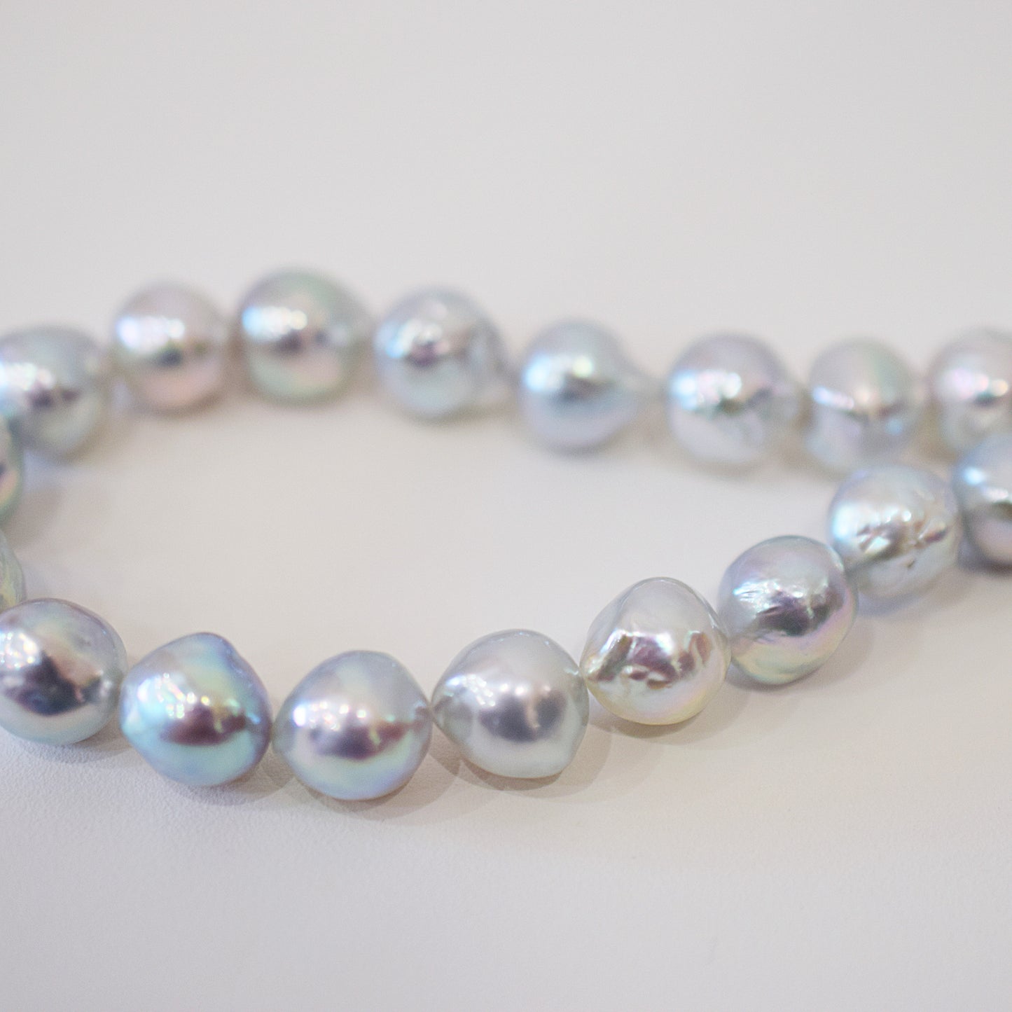 Limited to actual item Necklace Natural color Baroque 9mm - 10mm Real Akoya Pearl From Japan 17.5inch starand choker Japanese akoyapearl