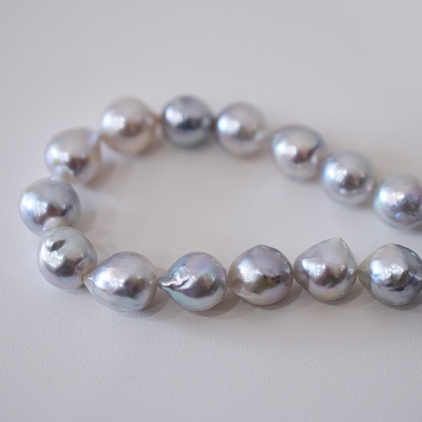 Limited to actual item Necklace Natural color Baroque 8mm - 9mm Akoya Pearl Japan 17.3inch starand choker