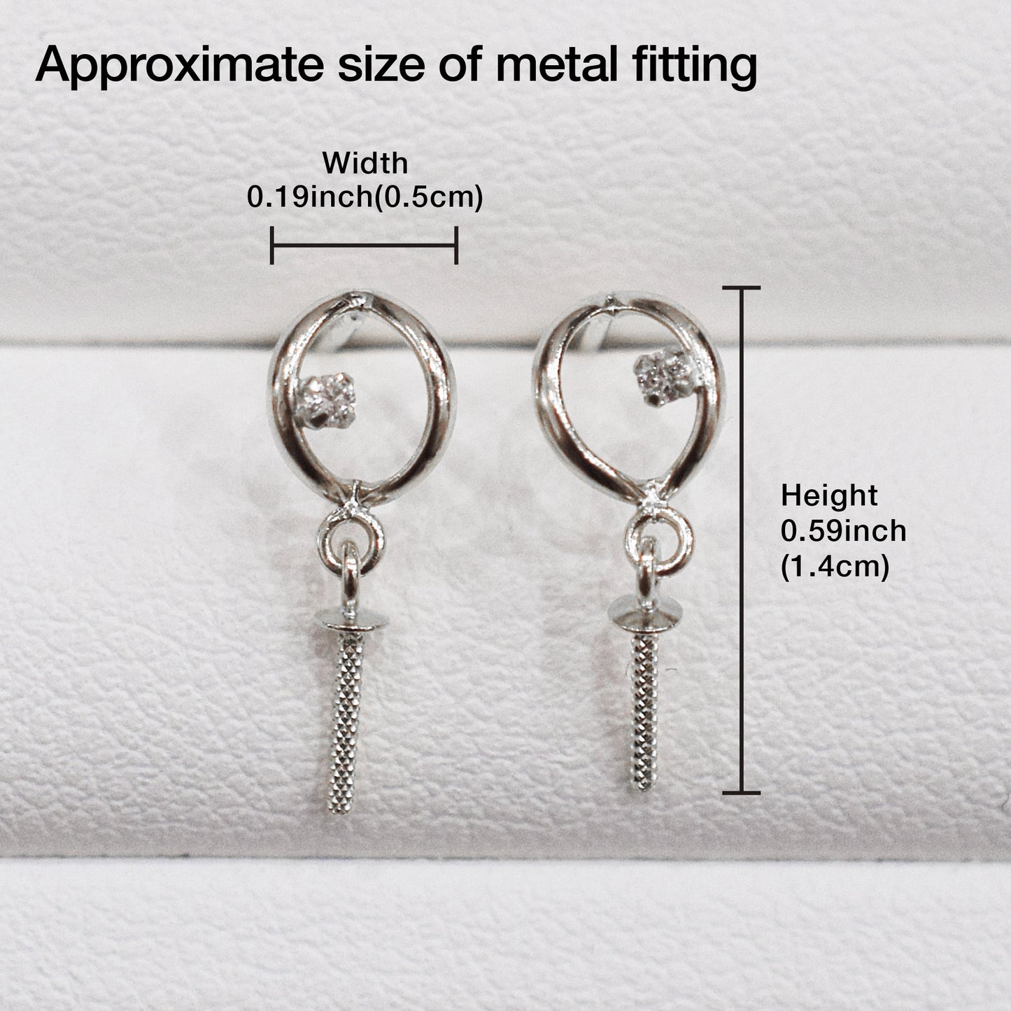Only metal fittings K14WG stud earring Metal fitting Recommended for pearls 7mm - 9mm