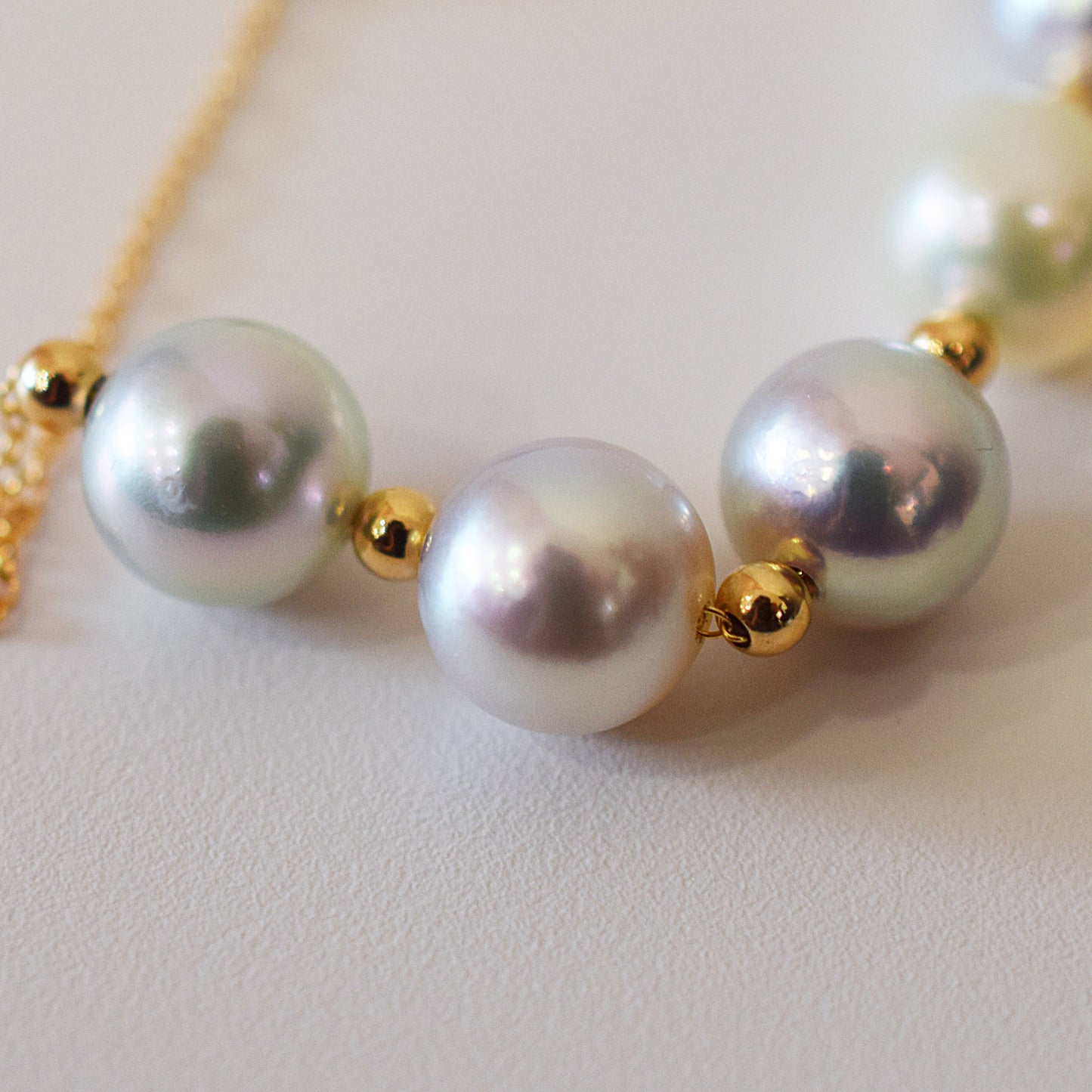 <SALE> Limited to actual item Natural color Semi-Round 9mm - 9.5mm Bracelet 7.08inch 14KGF Gold Filled Magnet Real Akoya Pearl Japan