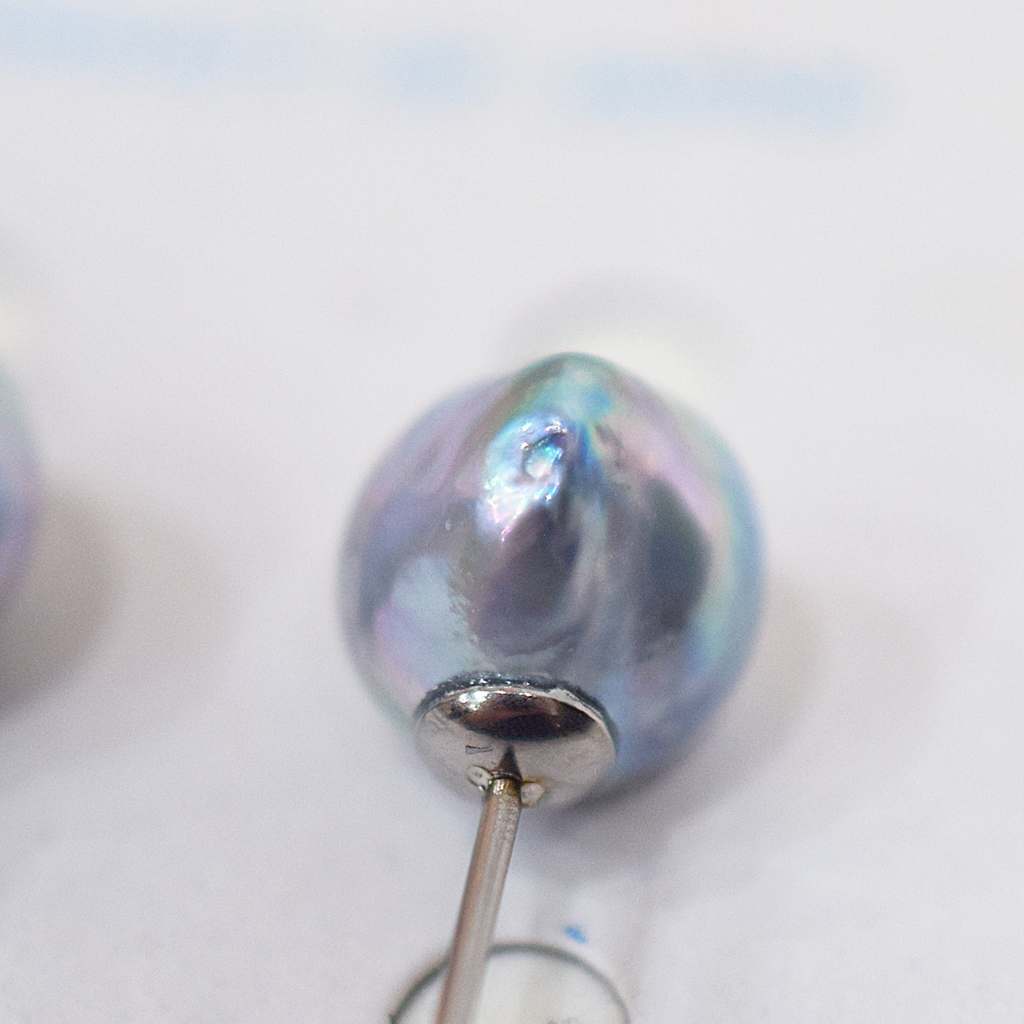 Limited to actual item Natural color akoya Baroque pearl 10mm - 10.5mm Surgical Stainless Steel Seawater Akoya Pearl Stud Earrings Japan