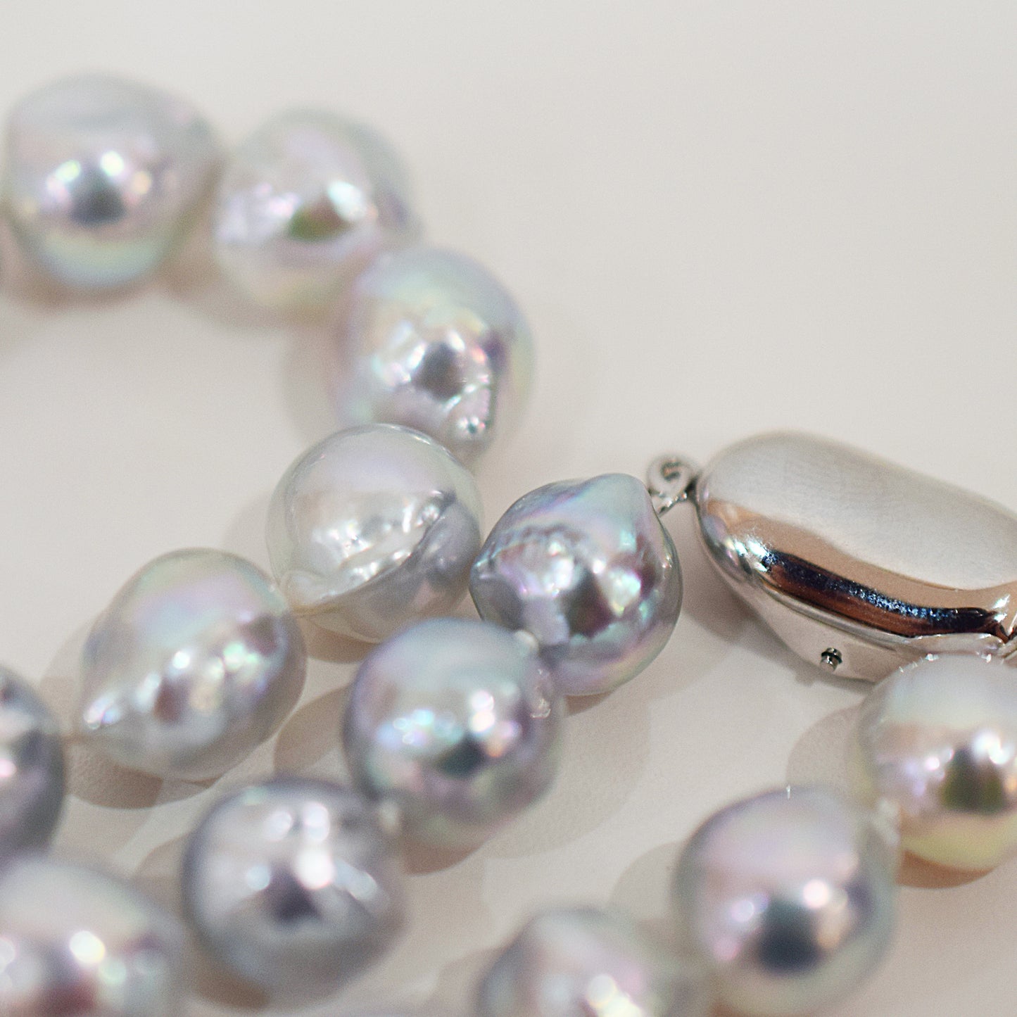 Limited to actual item Necklace Natural color Baroque 9mm - 10mm Akoya Pearl Japan 20.2inch starand choker