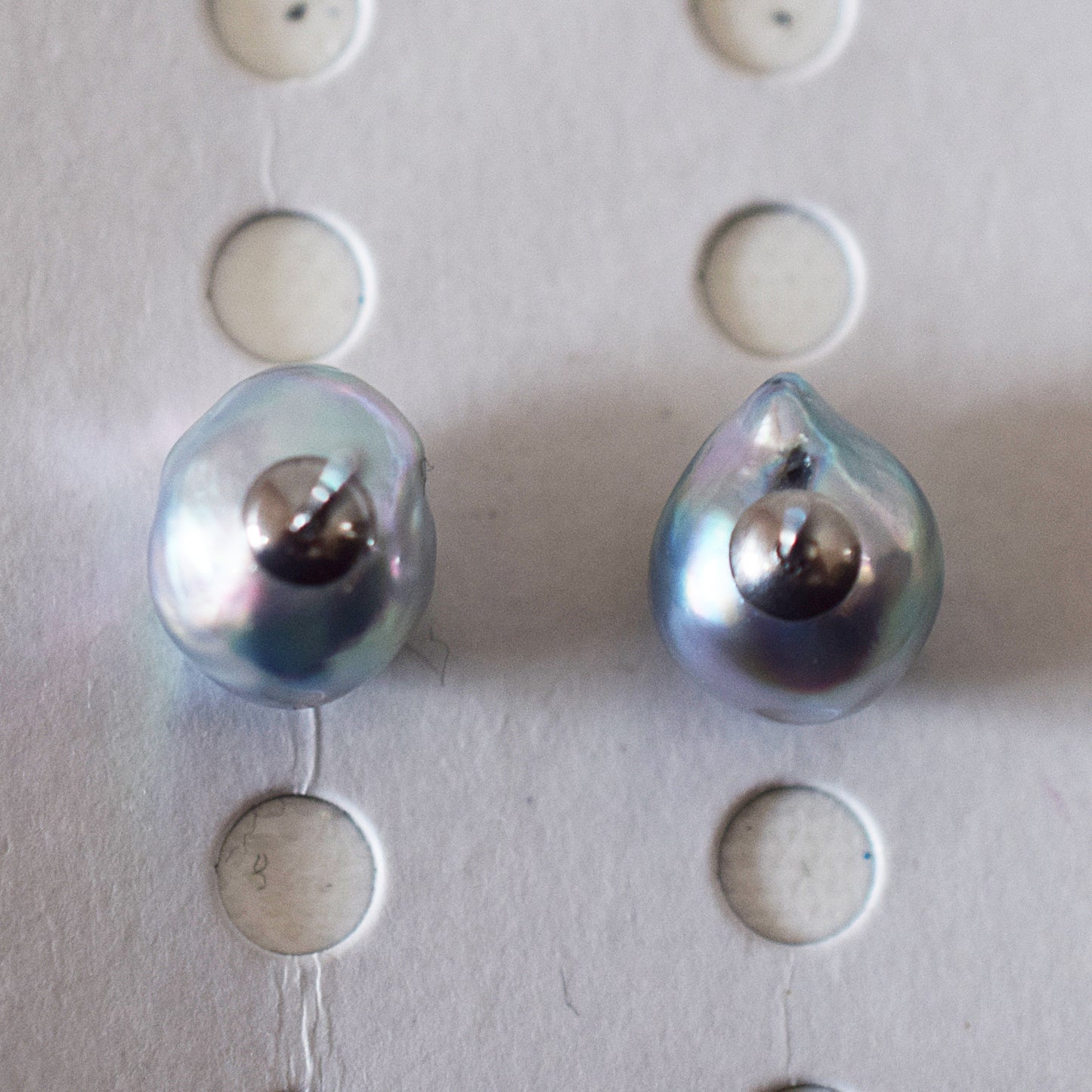 Limited to actual item Natural color akoya Baroque pearl 10.5mm - 11mm Surgical Stainless Steel Seawater Akoya Pearl Stud Earrings Japan