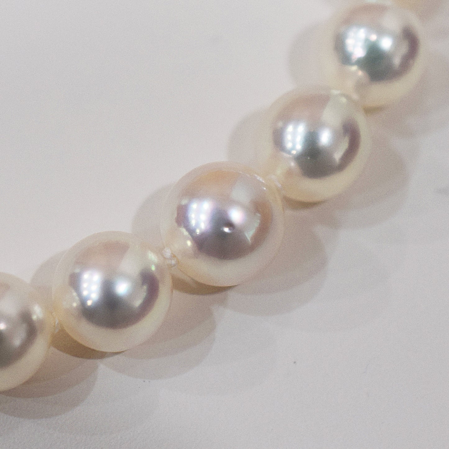 <SALE> Limited to actual item 9mm - 9.5mm White pink Semi - round SV925 19.5cm 7.67inch Akoya Pearl Bracelet From Japan AkoyaPearl Japanese