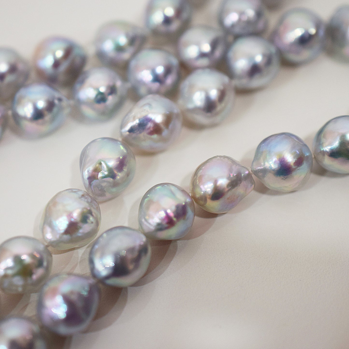Limited to actual item Necklace Natural color Baroque 9mm - 10mm Akoya Pearl Japan 20.6inch starand choke