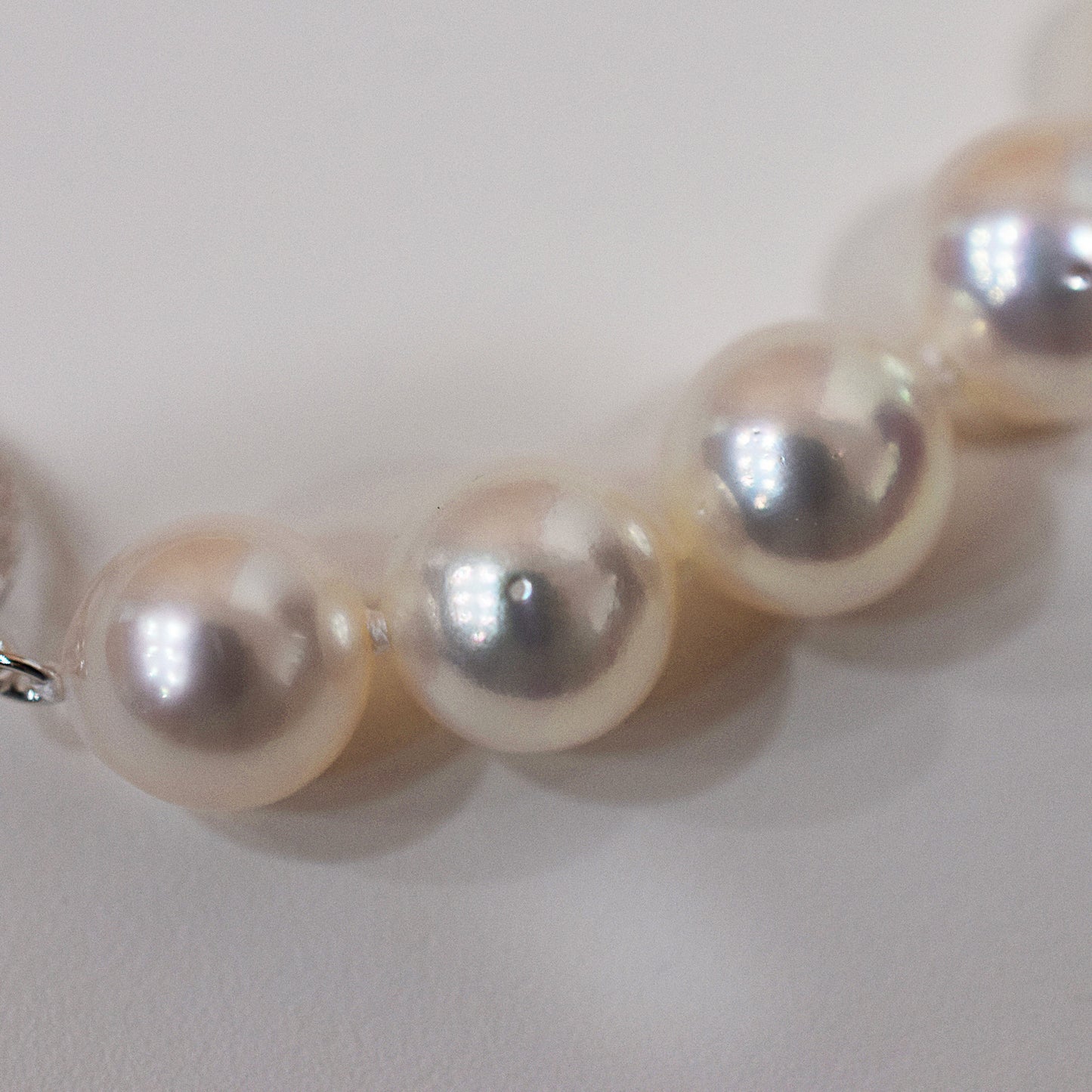 <SALE> Limited to actual item 9mm - 9.5mm White pink Semi - round SV925 19.5cm 7.67inch Akoya Pearl Bracelet From Japan AkoyaPearl Japanese